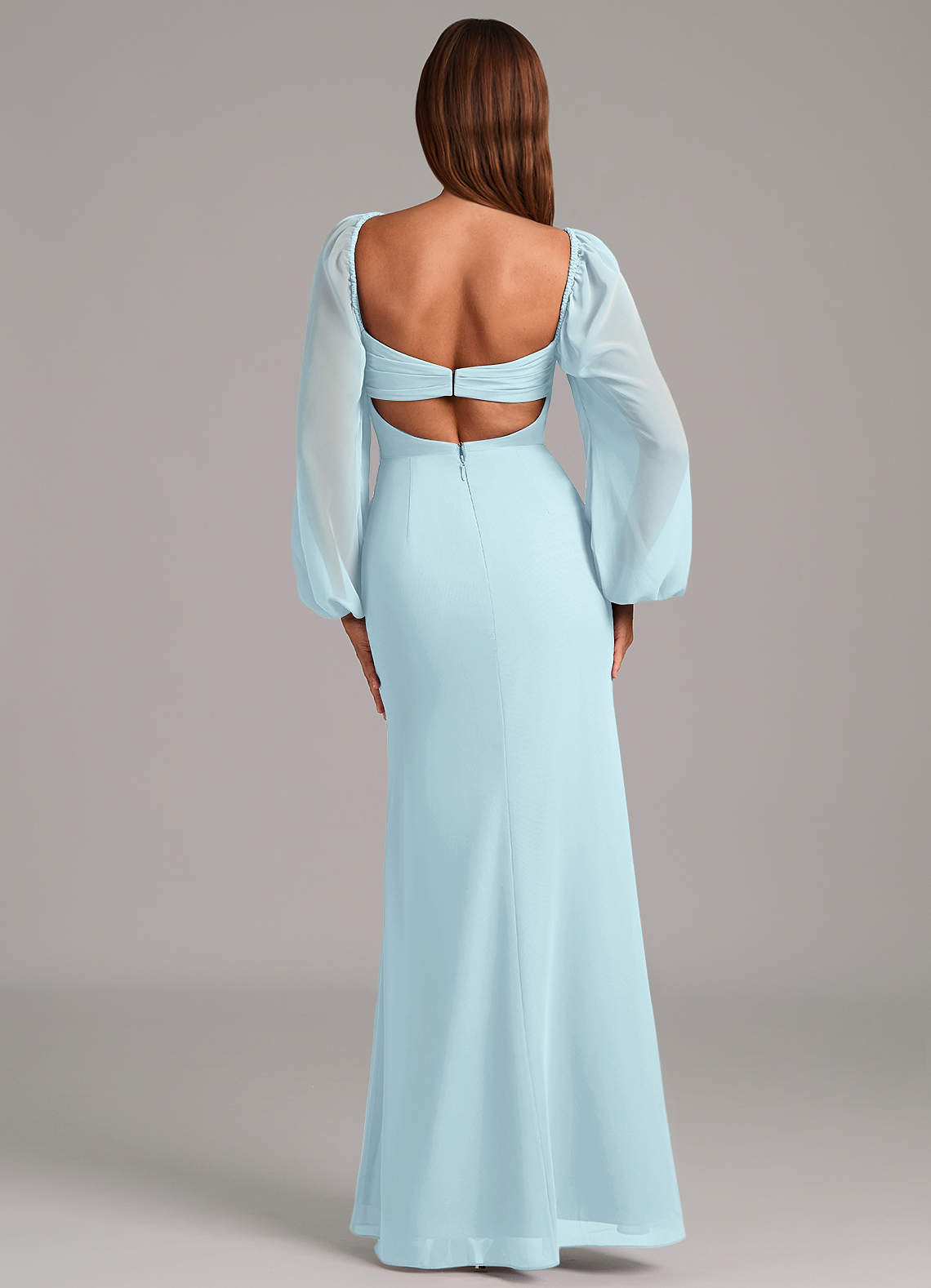 Brixley Mermaid Sweetheart Chiffon Bridesmaid Dress in Cloud Blue