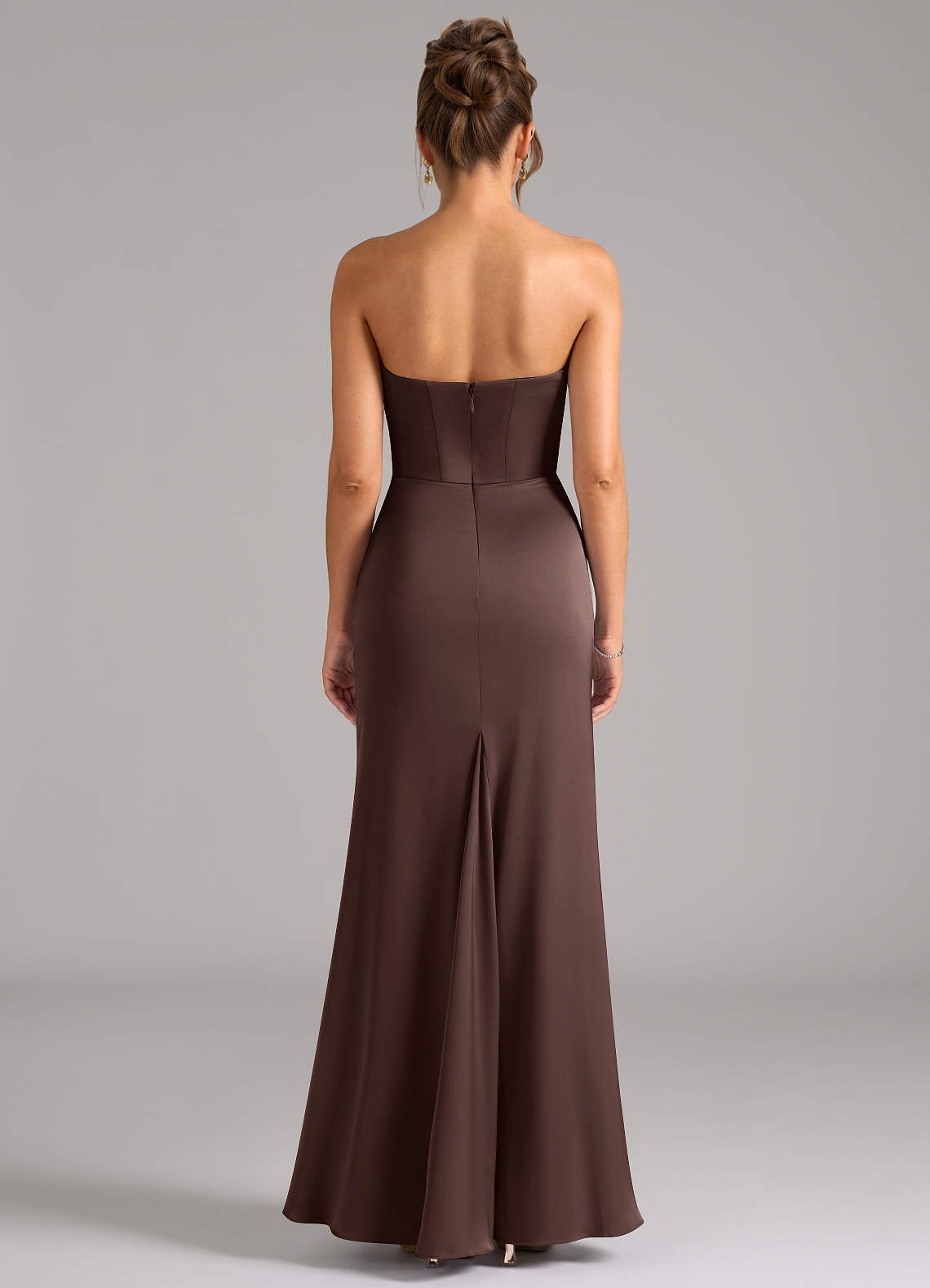 Debby Mermaid Strapless Stretch Satin Bridesmaid Dress
