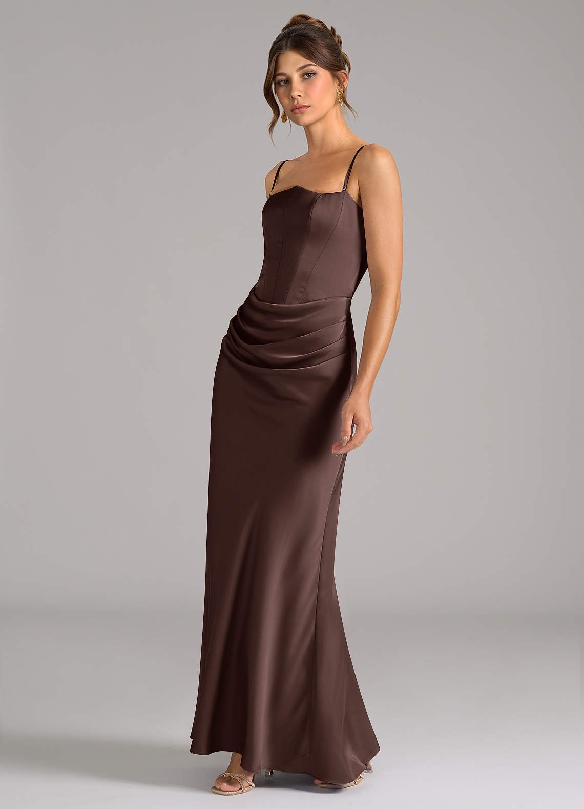 Debby Mermaid Strapless Stretch Satin Bridesmaid Dress