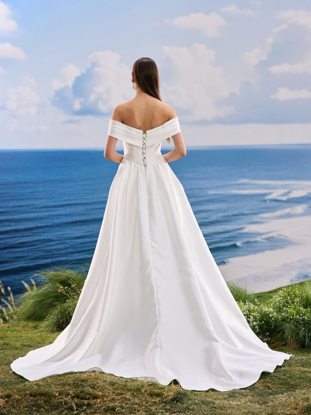 Delyra wedding dress - back view