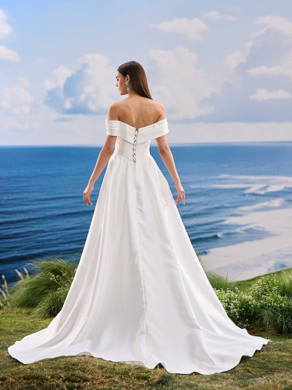 Delyra wedding dress - back view