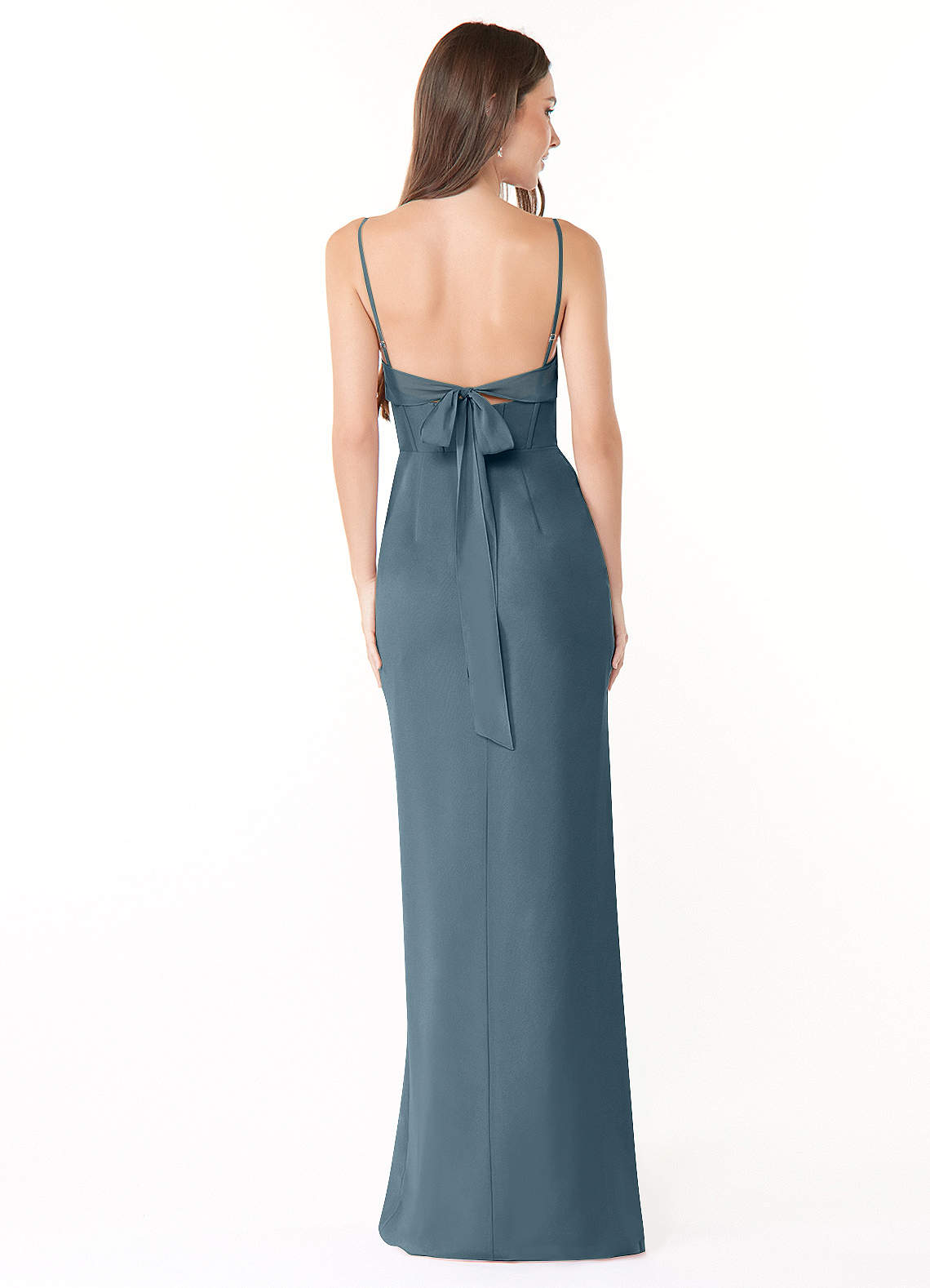 Mai Sheath Cowl-Neck Chiffon Bridesmaid Dress in Twilight