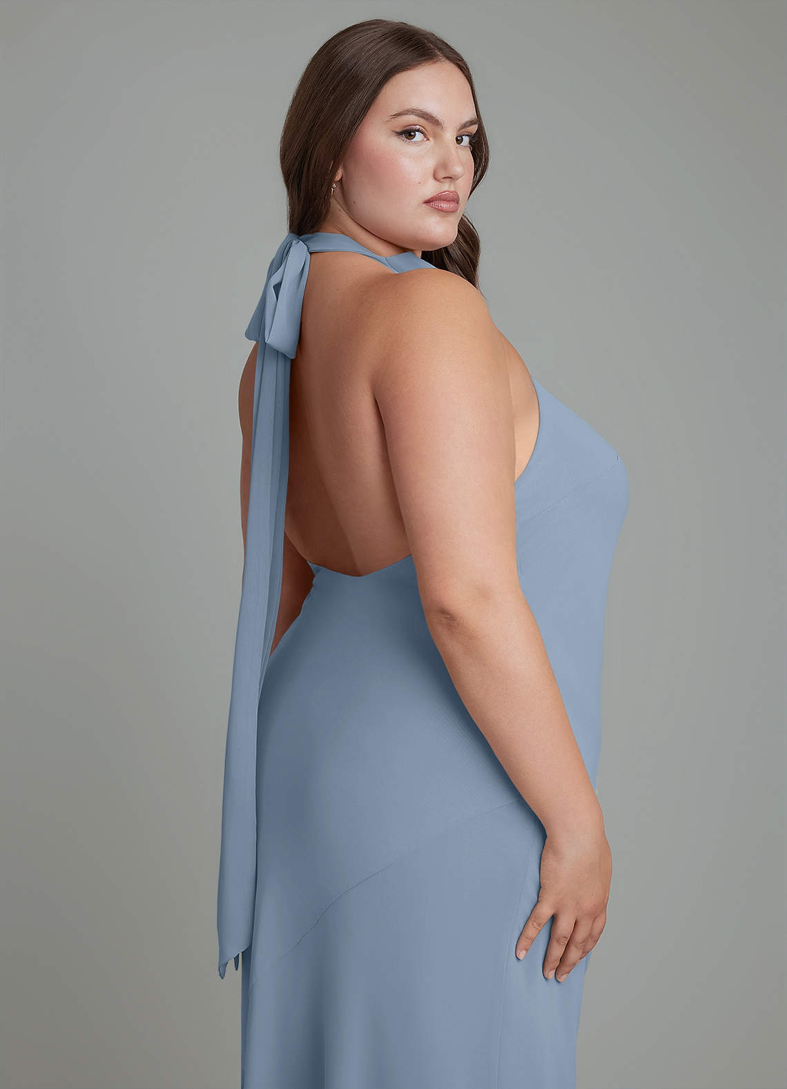 Velli Mermaid Halter Chiffon Bridesmaid Dress