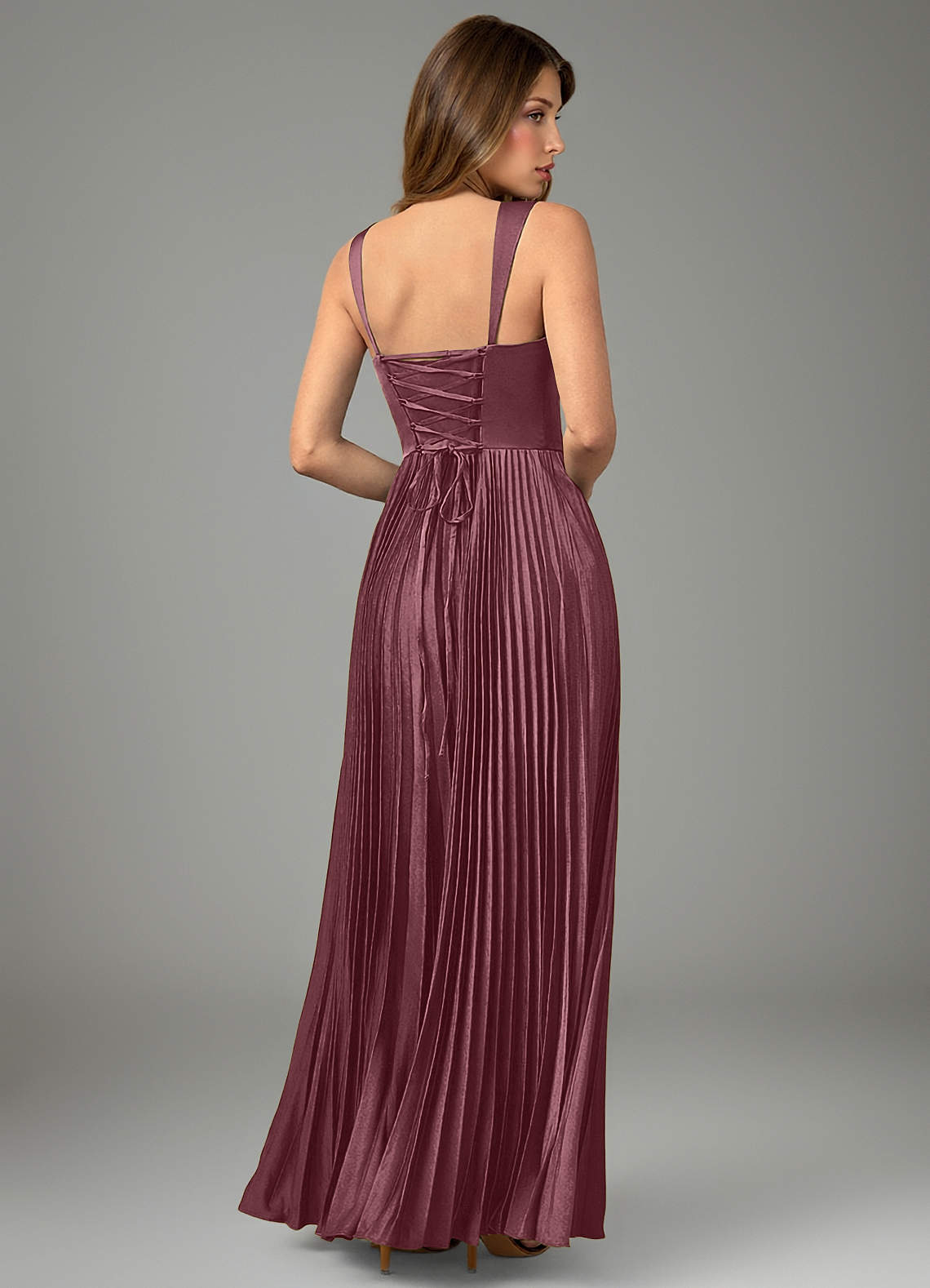 Avenelle A-Line Sweetheart Stretch Satin Bridesmaid Dress in Desert Rose