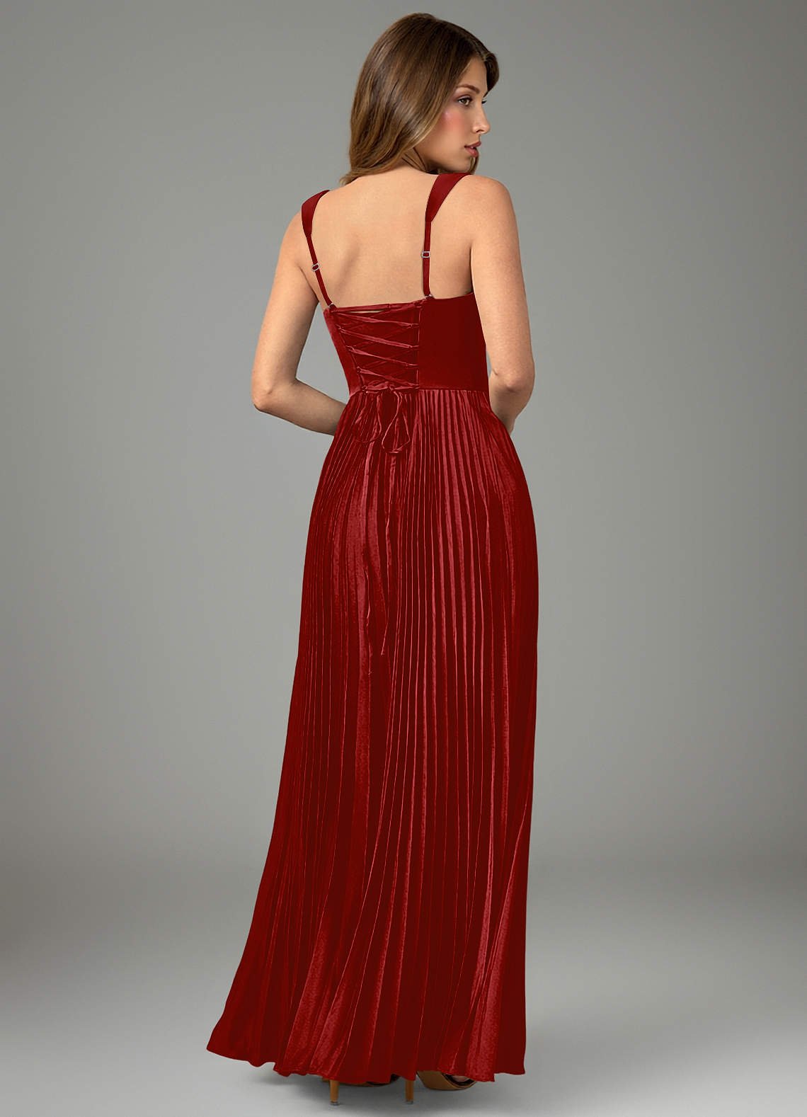 Avenelle A-Line Sweetheart Stretch Satin Bridesmaid Dress in Pomegranate