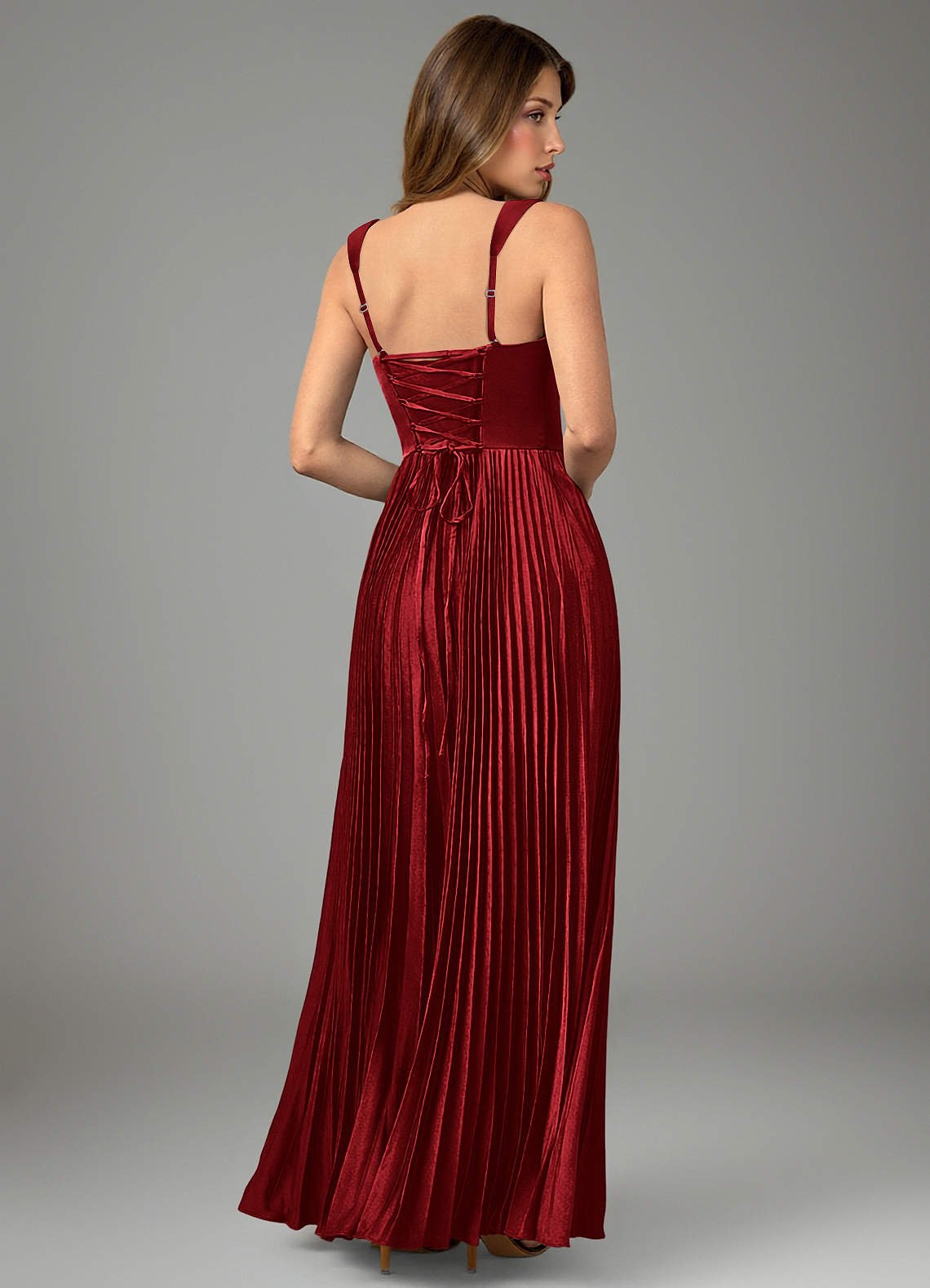 Avenelle A-Line Sweetheart Stretch Satin Bridesmaid Dress in Scarlet