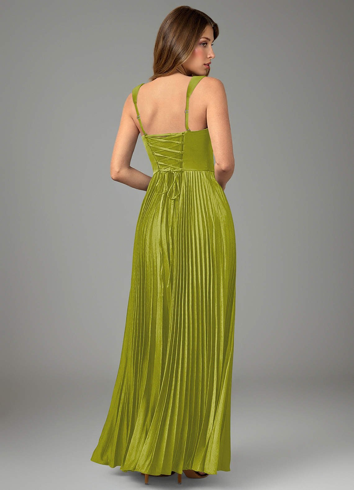 Avenelle A-Line Sweetheart Stretch Satin Bridesmaid Dress in Lemongrass