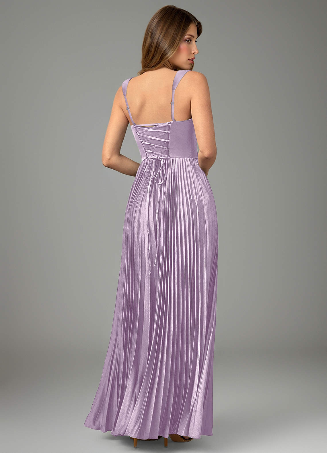 Avenelle A-Line Sweetheart Stretch Satin Bridesmaid Dress in Frosted Lilac
