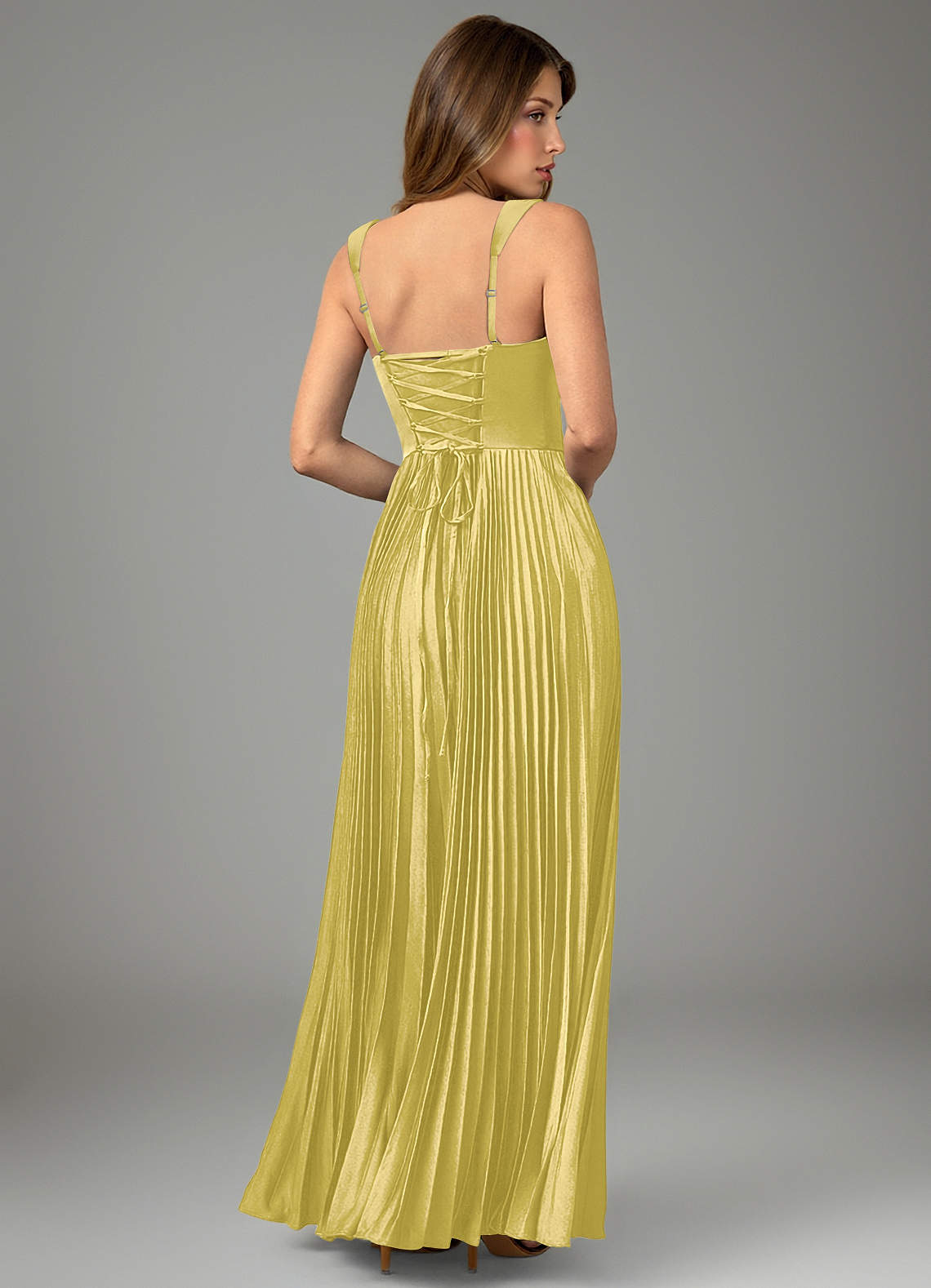Avenelle A-Line Sweetheart Stretch Satin Bridesmaid Dress in Canary