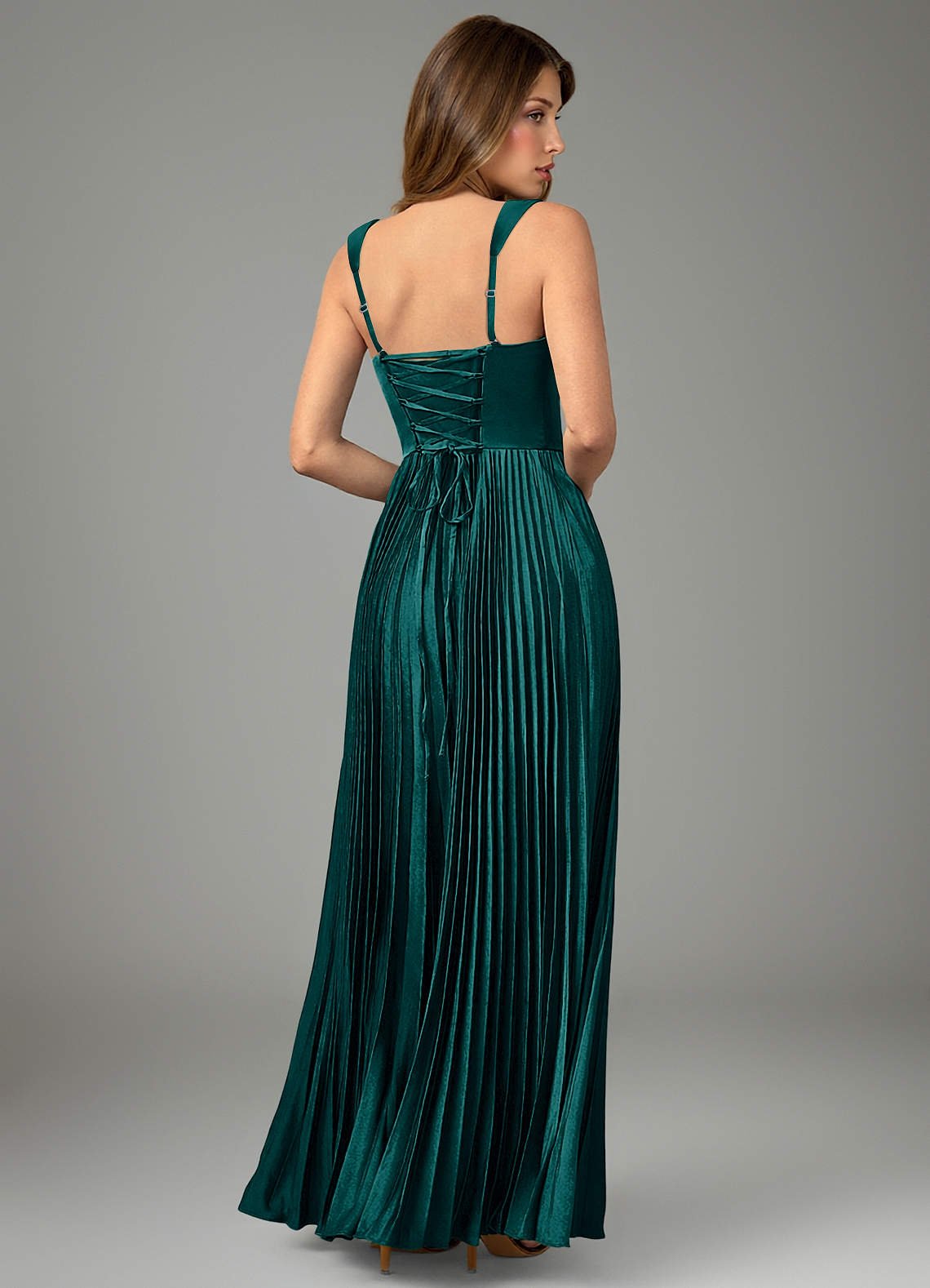 Avenelle A-Line Sweetheart Stretch Satin Bridesmaid Dress in Peacock