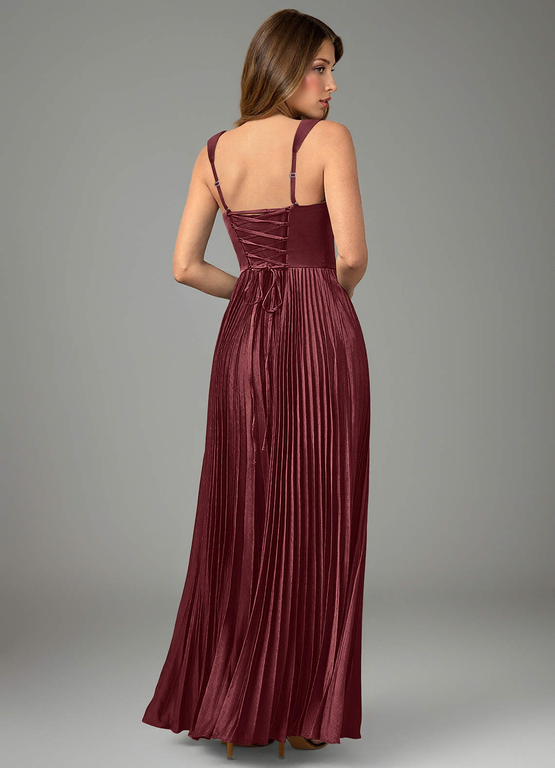 Avenelle A-Line Sweetheart Stretch Satin Bridesmaid Dress in Merlot
