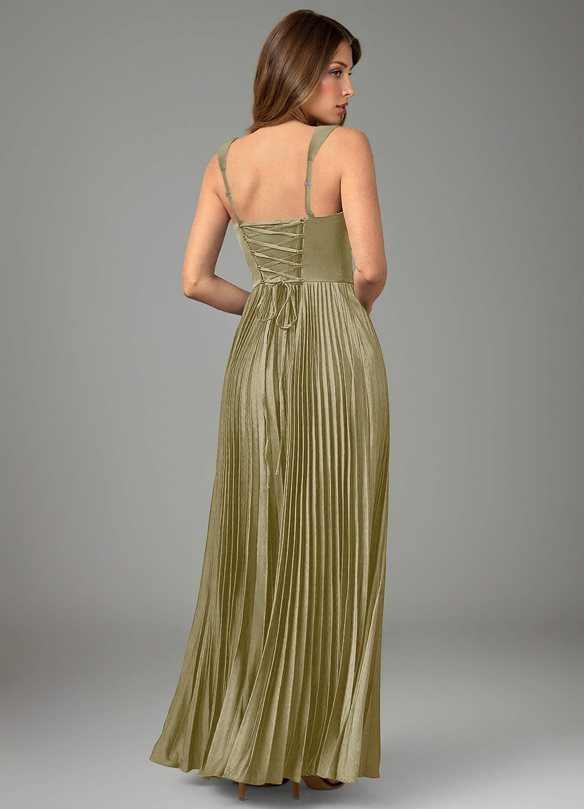 Avenelle A-Line Sweetheart Stretch Satin Bridesmaid Dress in Moss Green