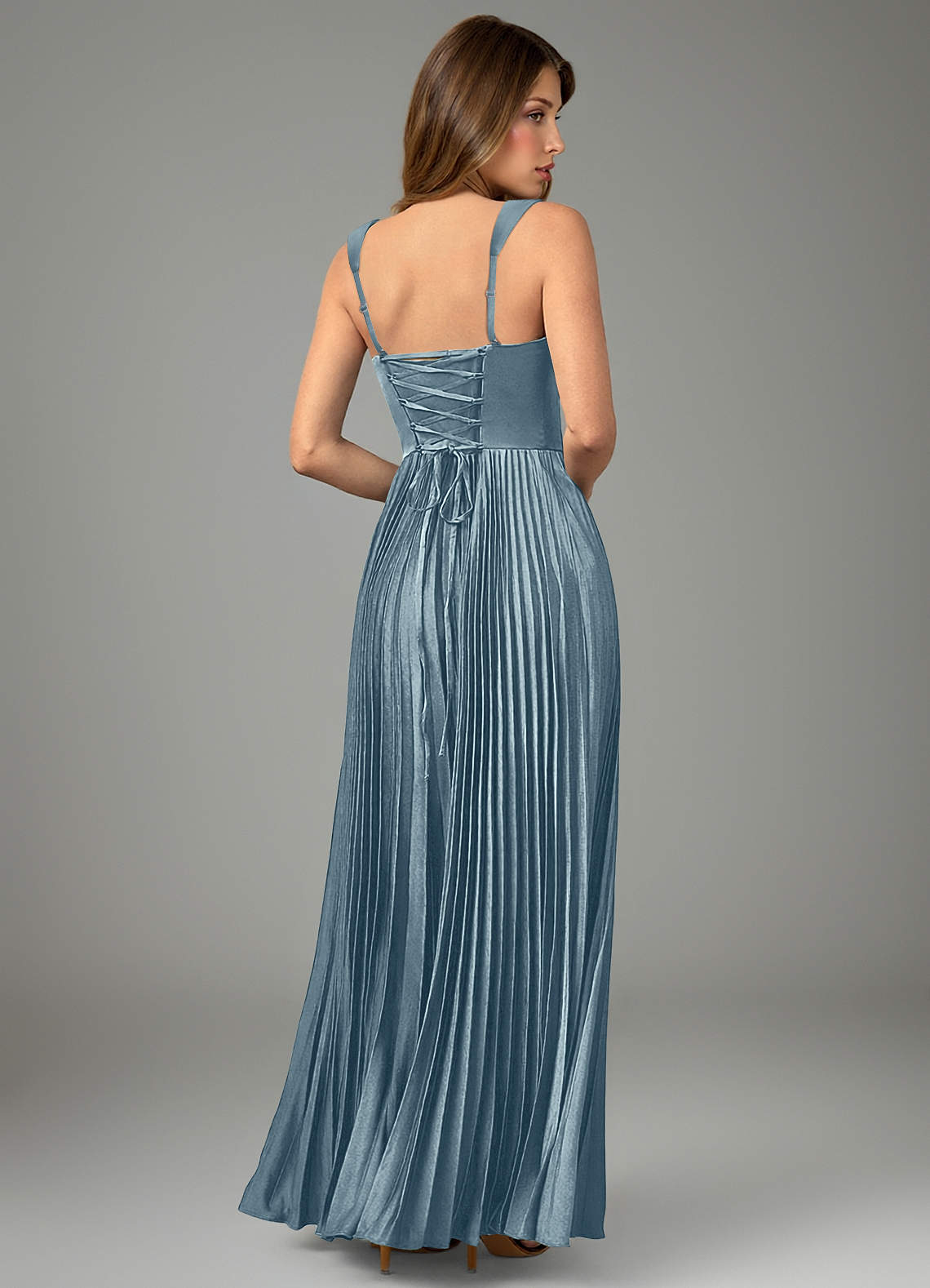 Avenelle A-Line Sweetheart Stretch Satin Bridesmaid Dress in dusty blue