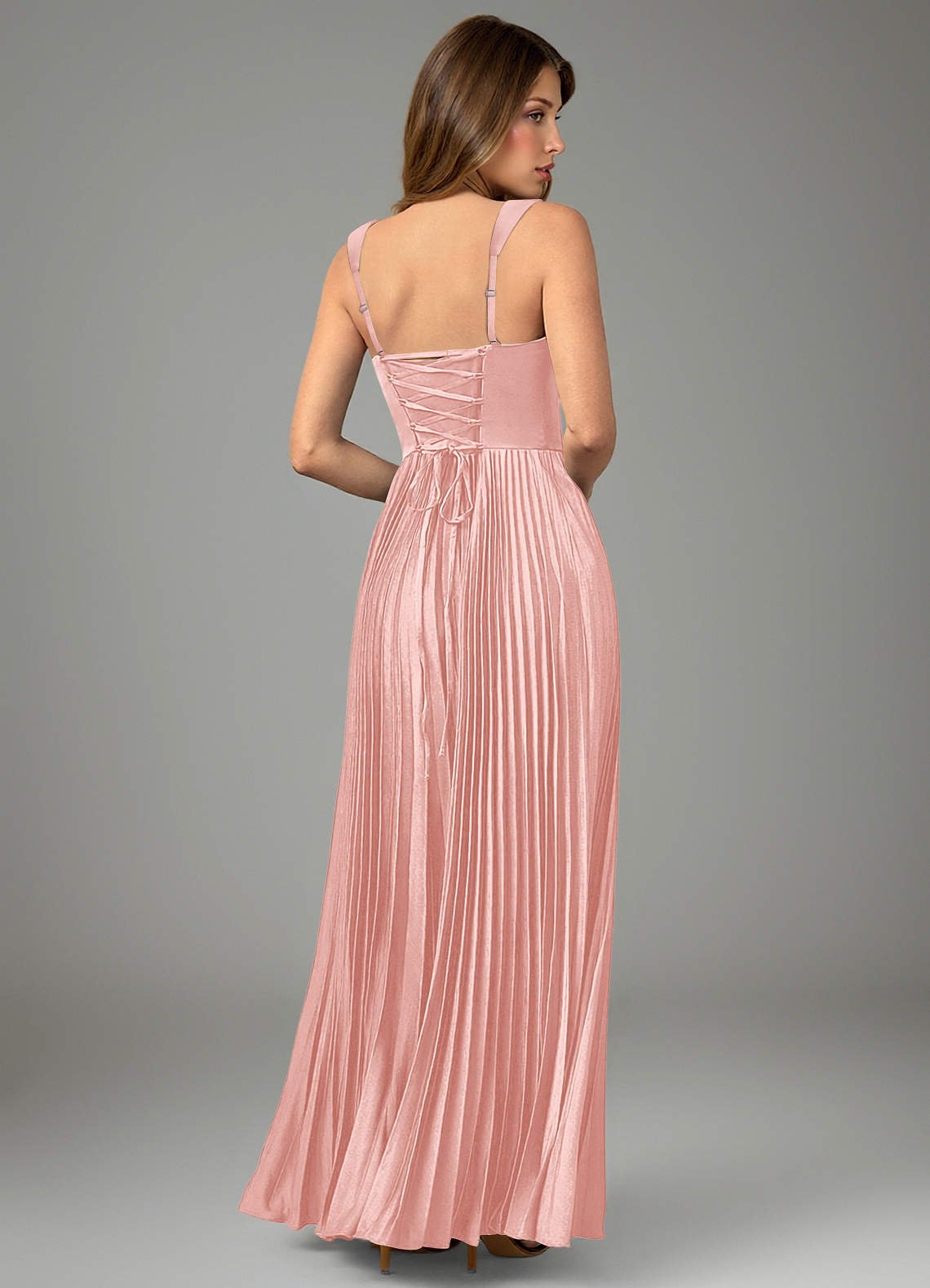 Avenelle A-Line Sweetheart Stretch Satin Bridesmaid Dress in Powder Pink