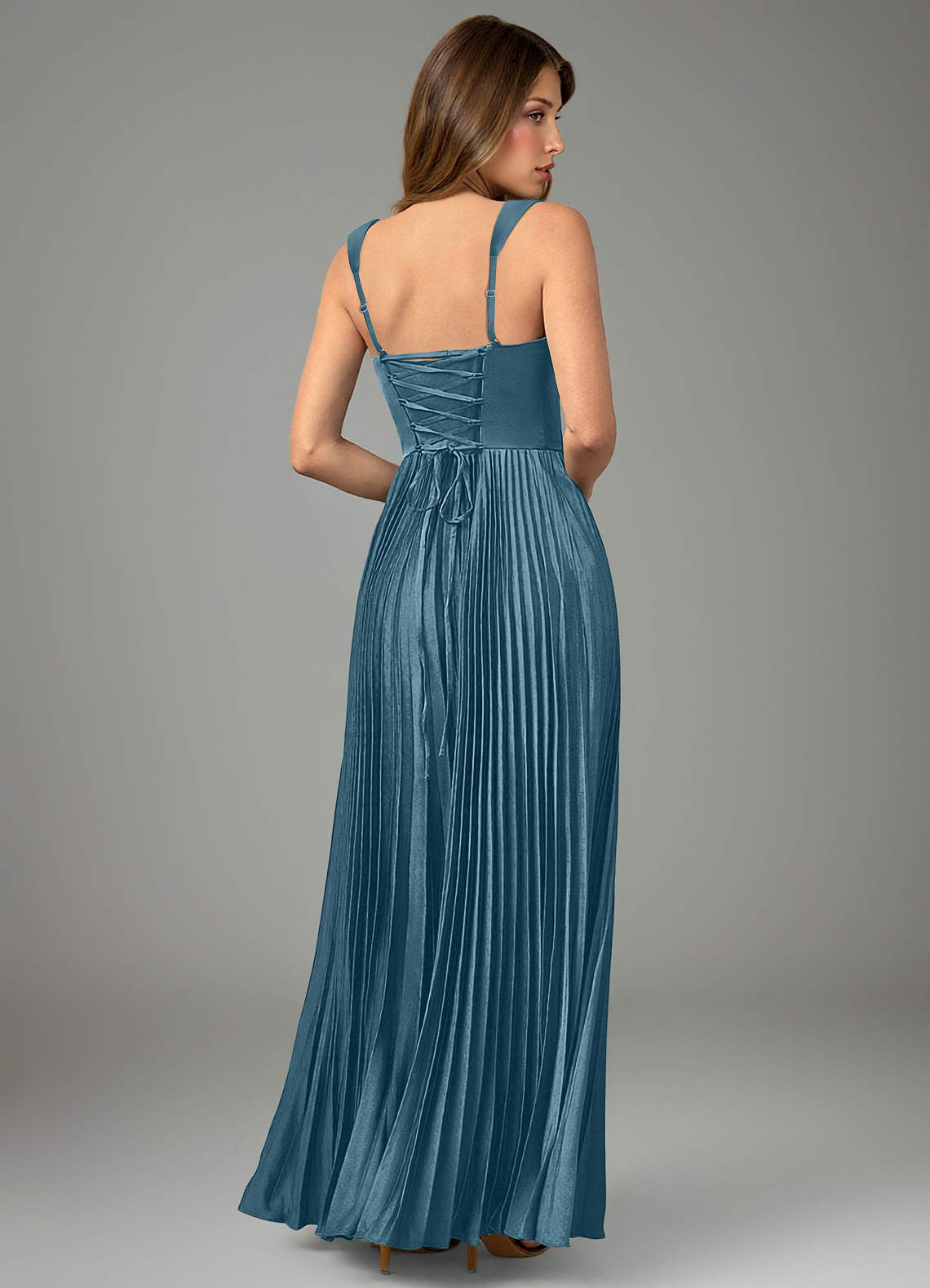 Avenelle A-Line Sweetheart Stretch Satin Bridesmaid Dress in Bermuda
