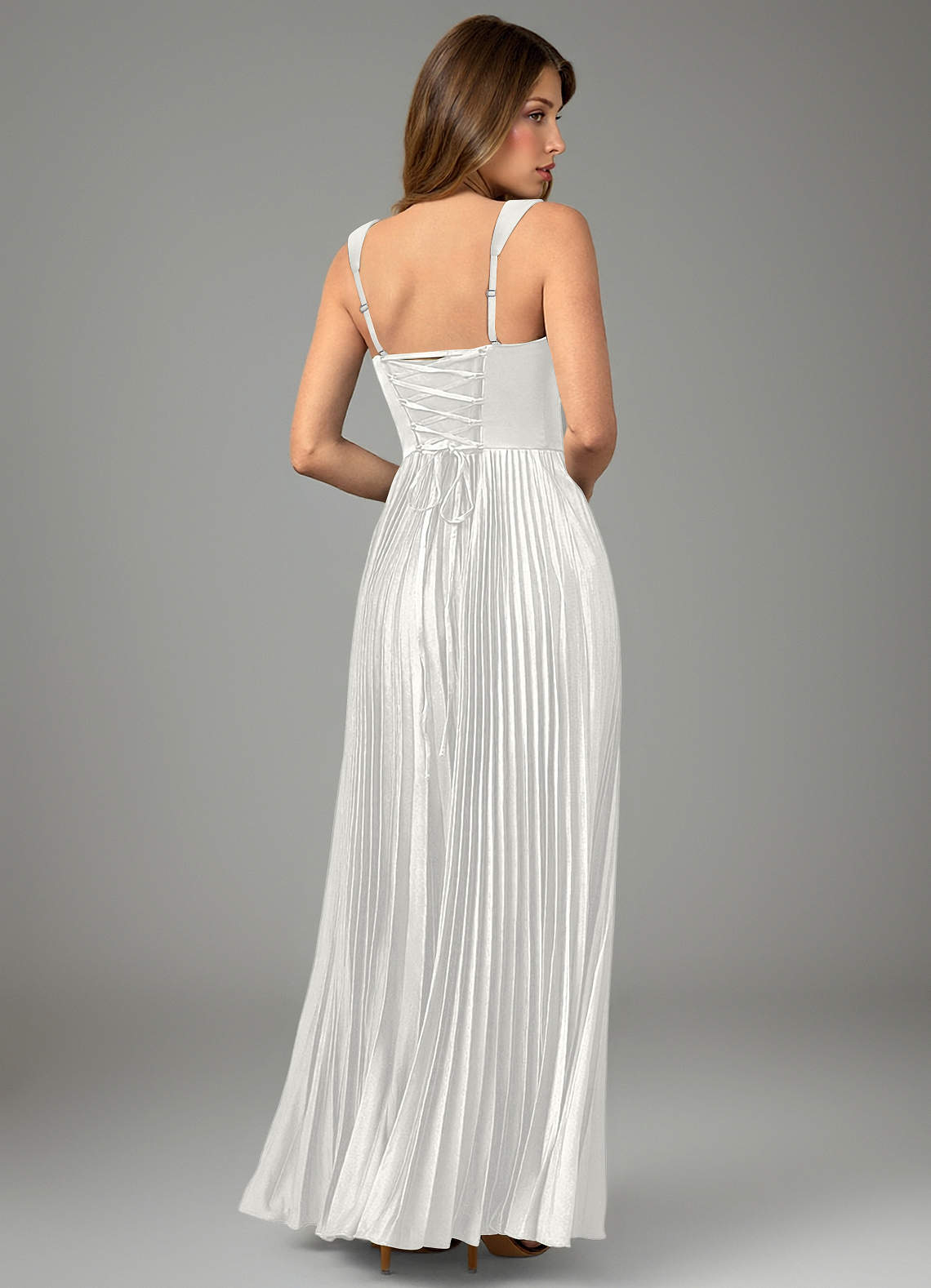 Avenelle A-Line Sweetheart Stretch Satin Bridesmaid Dress in white