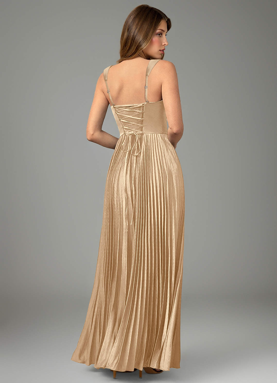 Avenelle A-Line Sweetheart Stretch Satin Bridesmaid Dress in Champagne