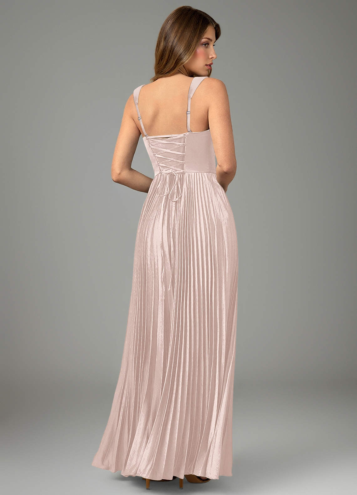 Avenelle A-Line Sweetheart Stretch Satin Bridesmaid Dress in Blushing Pink