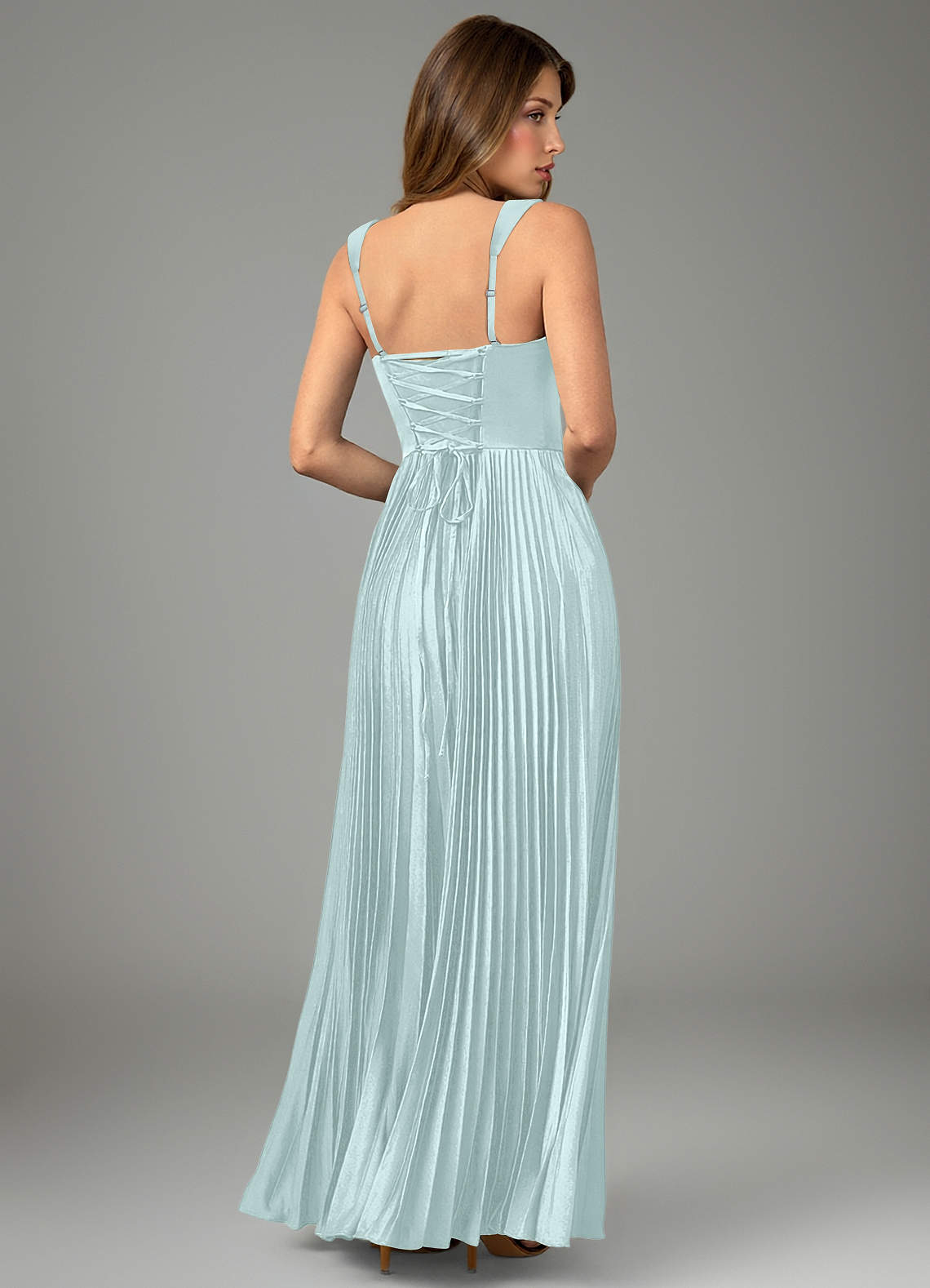 Avenelle A-Line Sweetheart Stretch Satin Bridesmaid Dress in Sea Glass