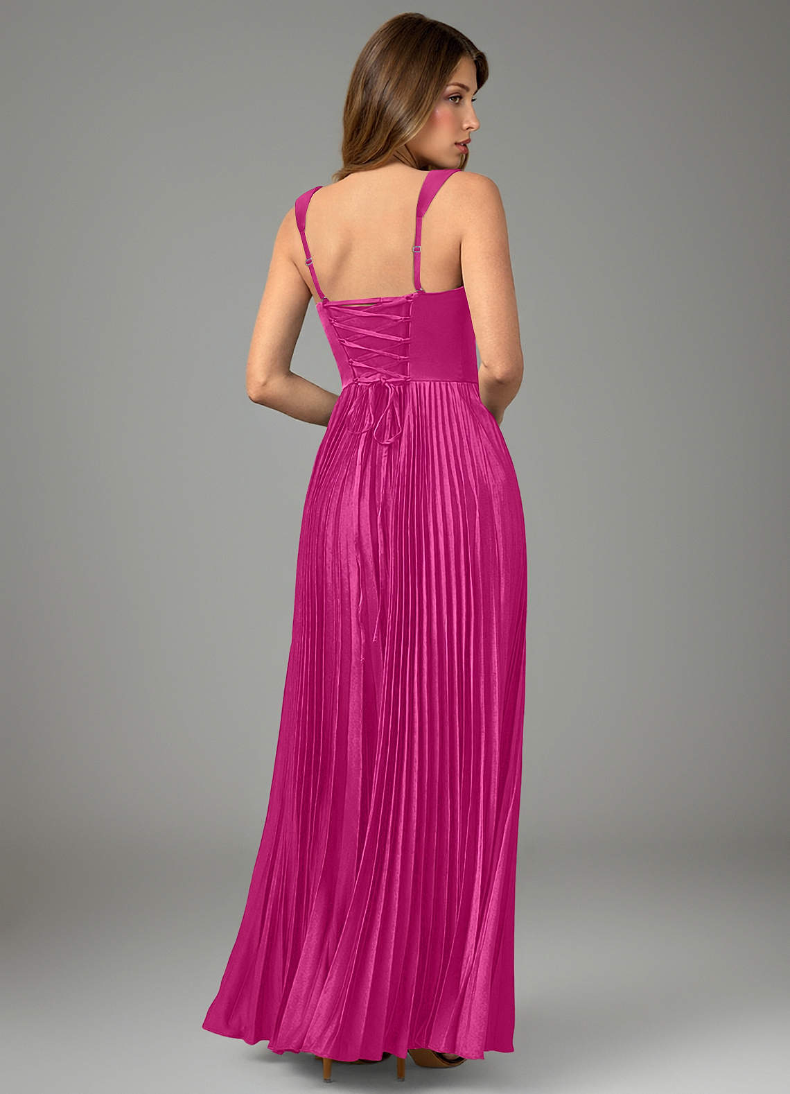 Avenelle A-Line Sweetheart Stretch Satin Bridesmaid Dress in Fuchsia