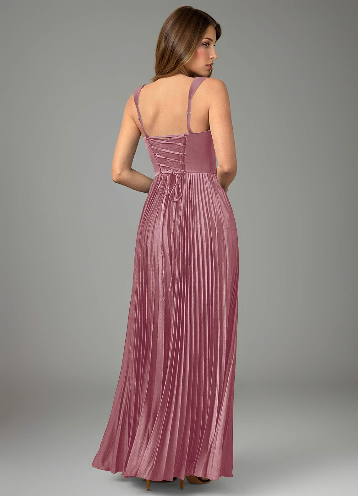 Avenelle A-Line Sweetheart Stretch Satin Bridesmaid Dress in Vintage Mauve