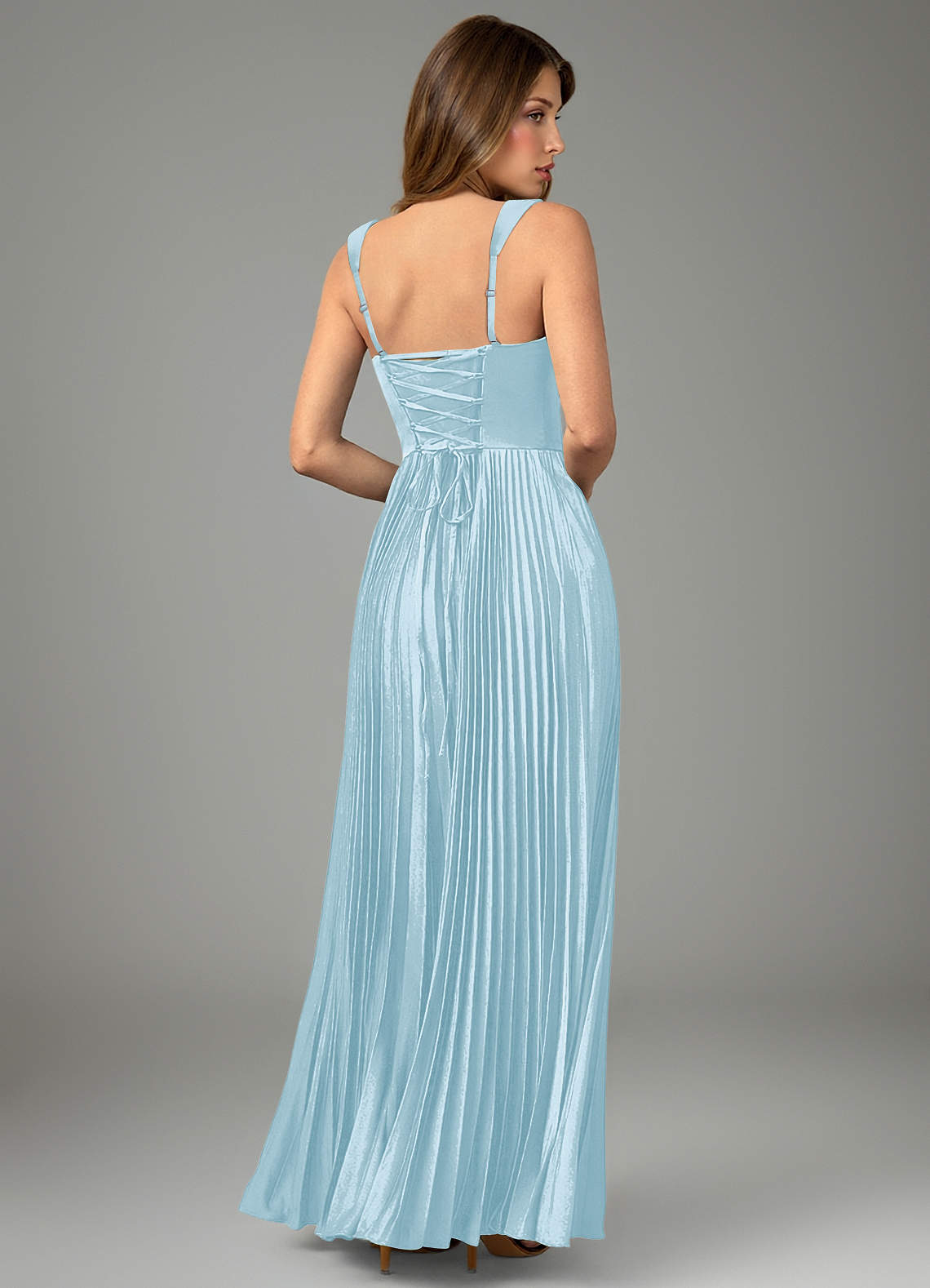 Avenelle A-Line Sweetheart Stretch Satin Bridesmaid Dress in Sky Blue