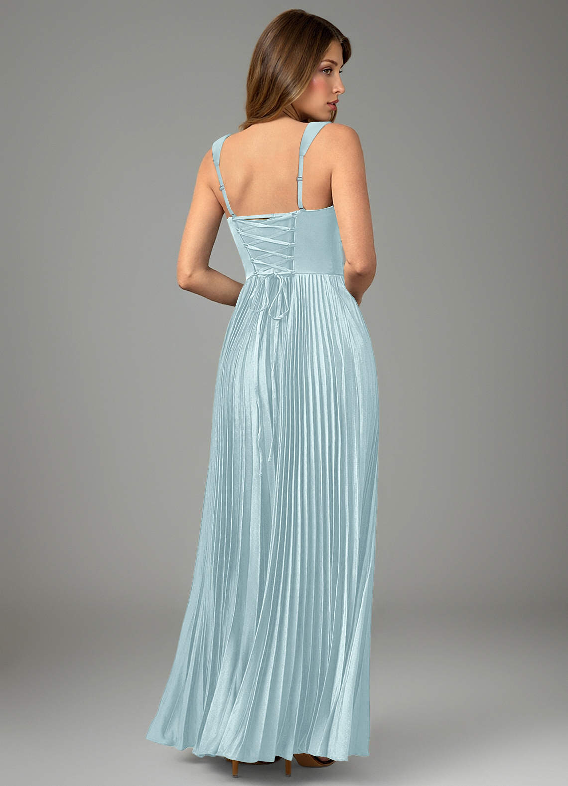 Avenelle A-Line Sweetheart Stretch Satin Bridesmaid Dress in Cloud Blue