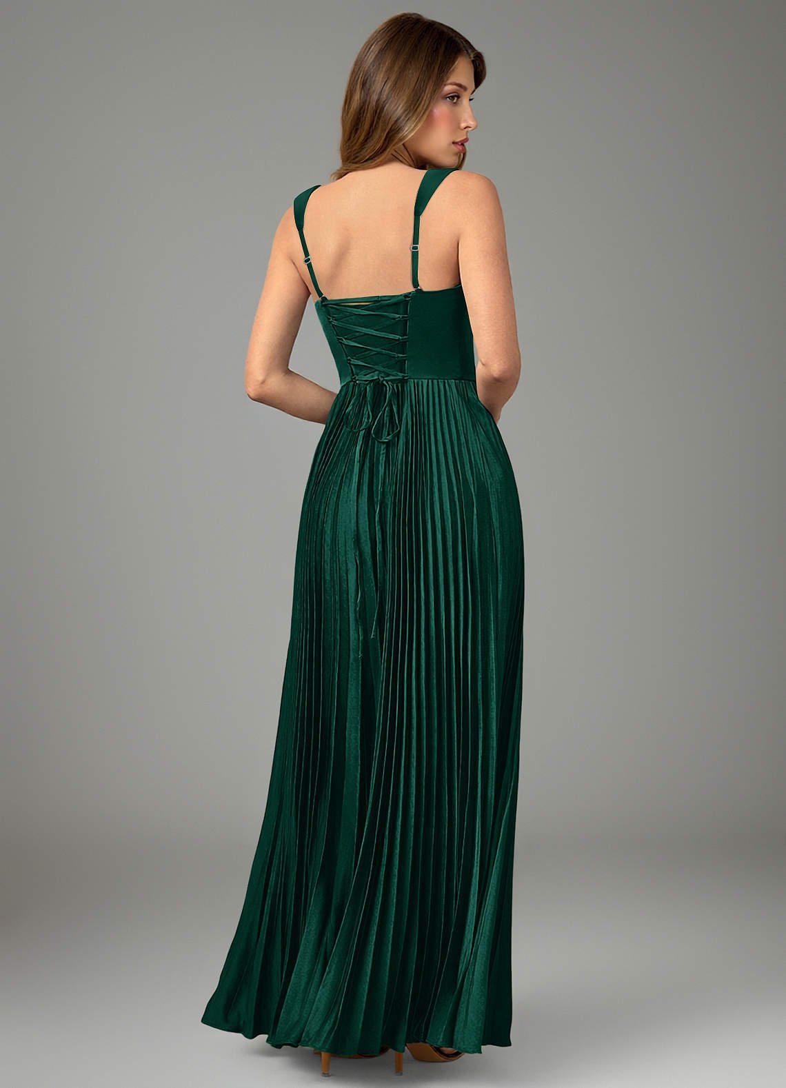 Avenelle A-Line Sweetheart Stretch Satin Bridesmaid Dress in Emerald