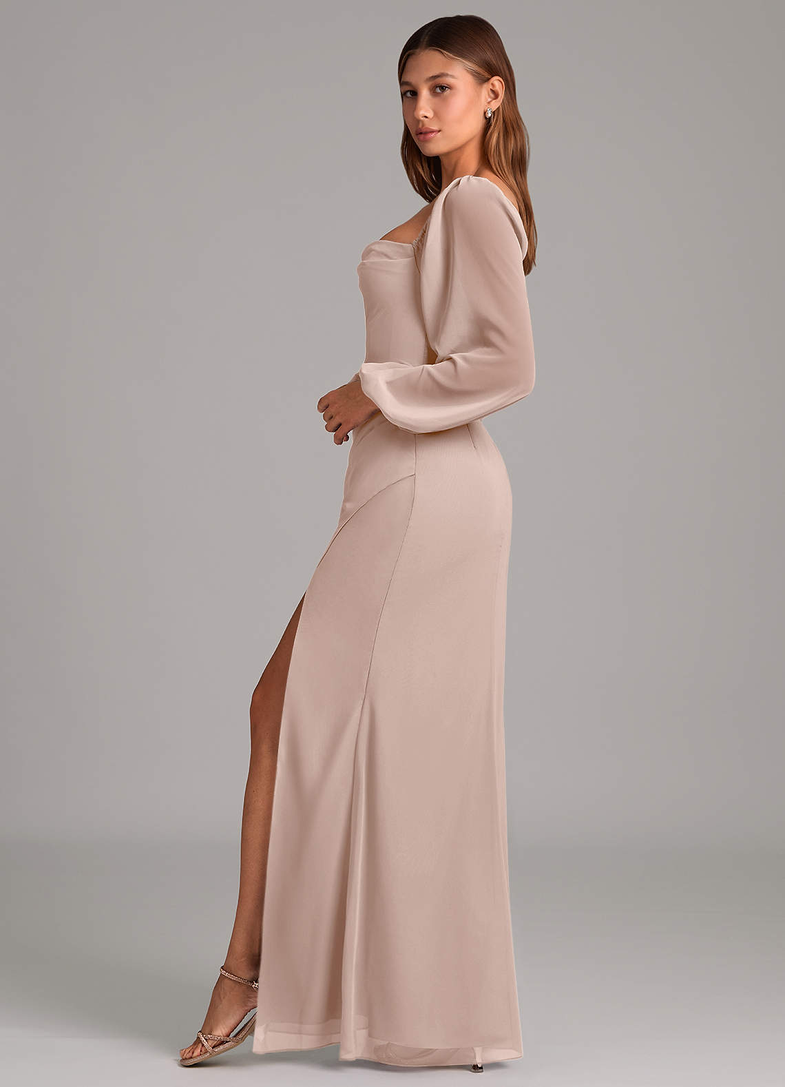 Brixley Mermaid Sweetheart Chiffon Bridesmaid Dress in English Rose