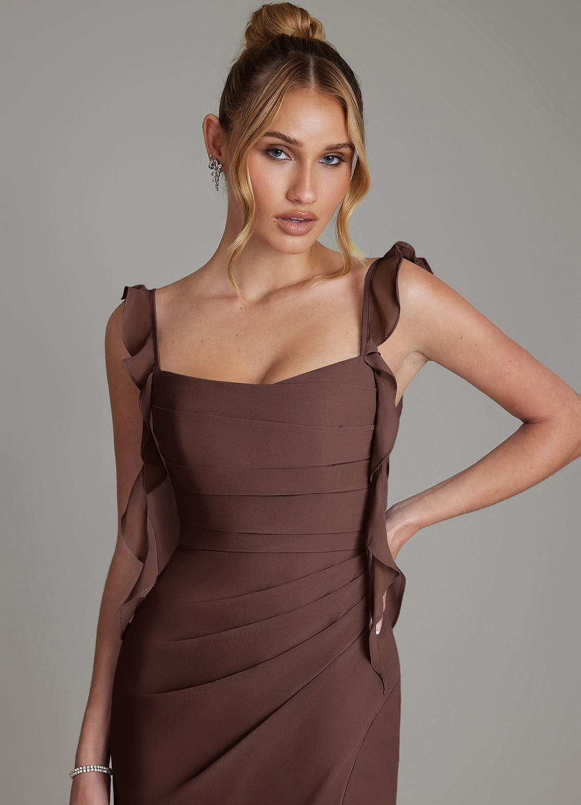Jessamine Mermaid Sweetheart Chiffon Bridesmaid Dress in Ganache