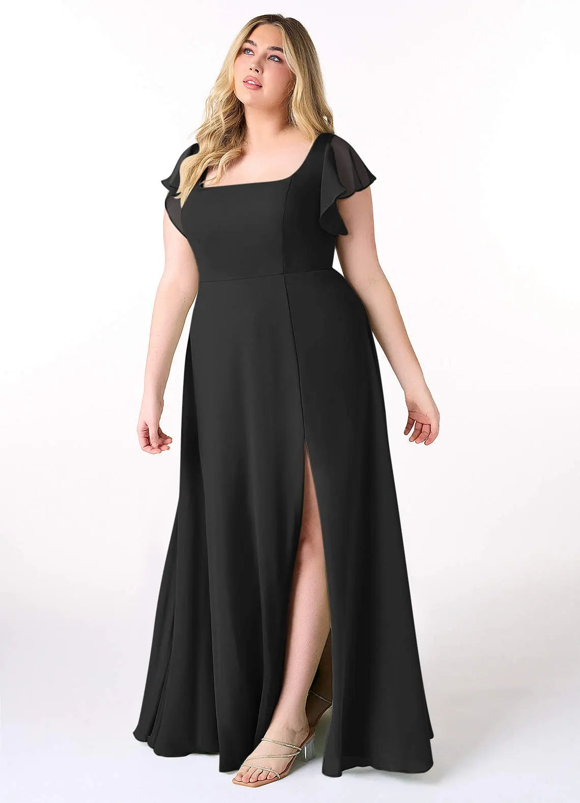 Bondi A-Line Square-Neck Chiffon Bridesmaid Dress