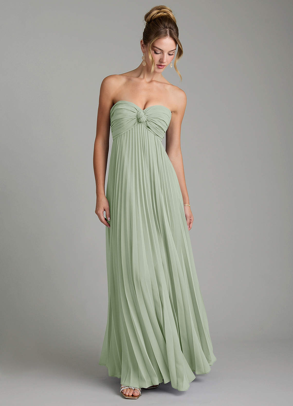 Tempest A-Line Sweetheart Chiffon Bridesmaid Dress in Dusty Sage