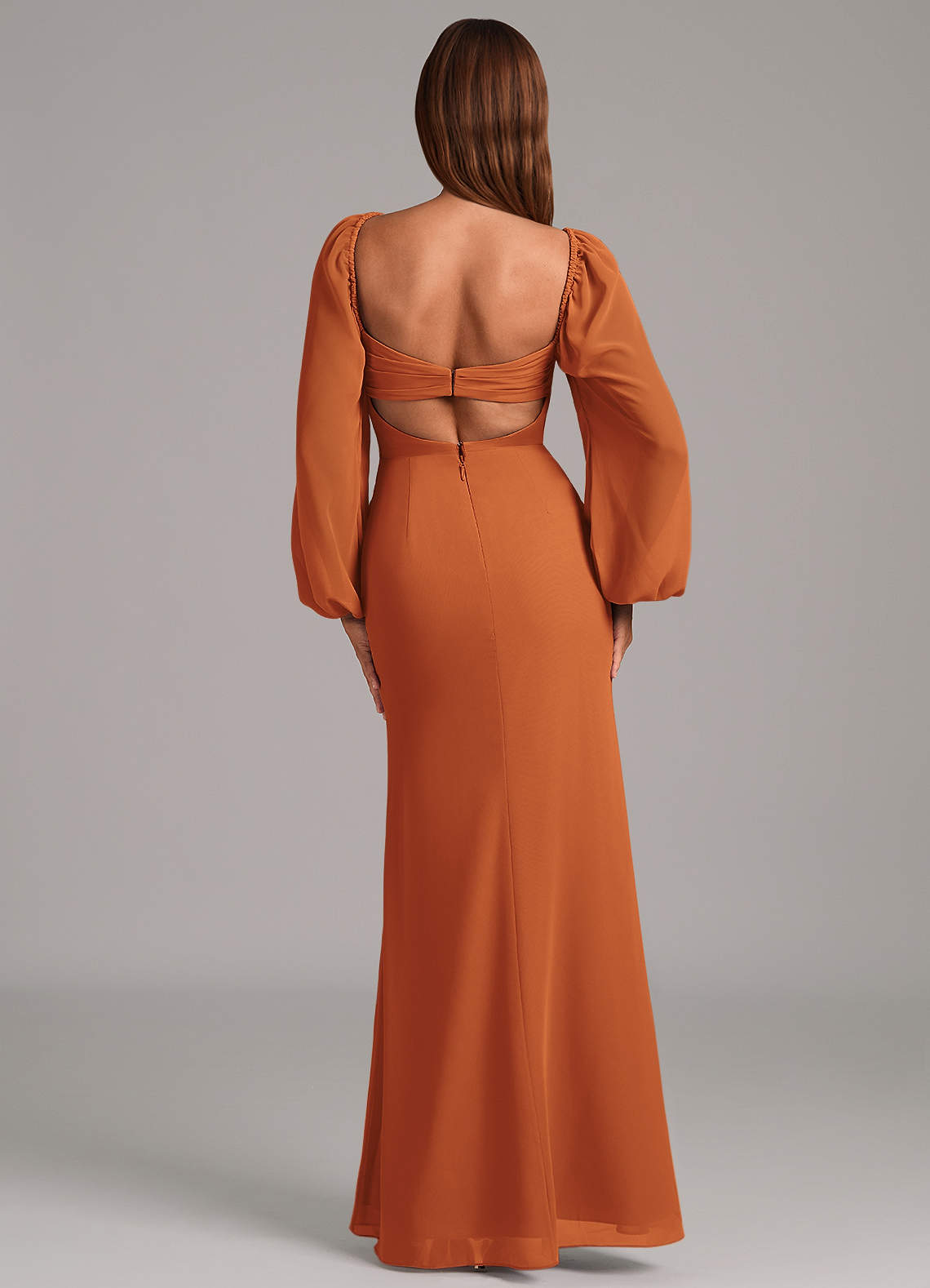 Brixley Mermaid Sweetheart Chiffon Bridesmaid Dress in Cinnamon