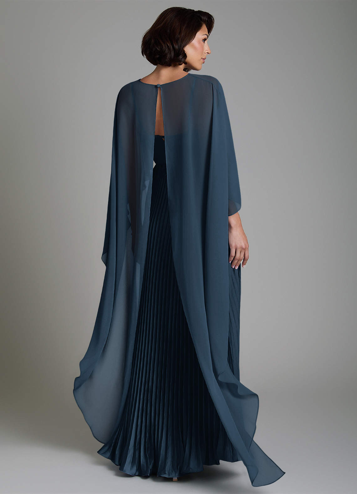 Micah A-Line Sweetheart Stretch Satin and Chiffon Bridesmaid Dress in Dark Navy