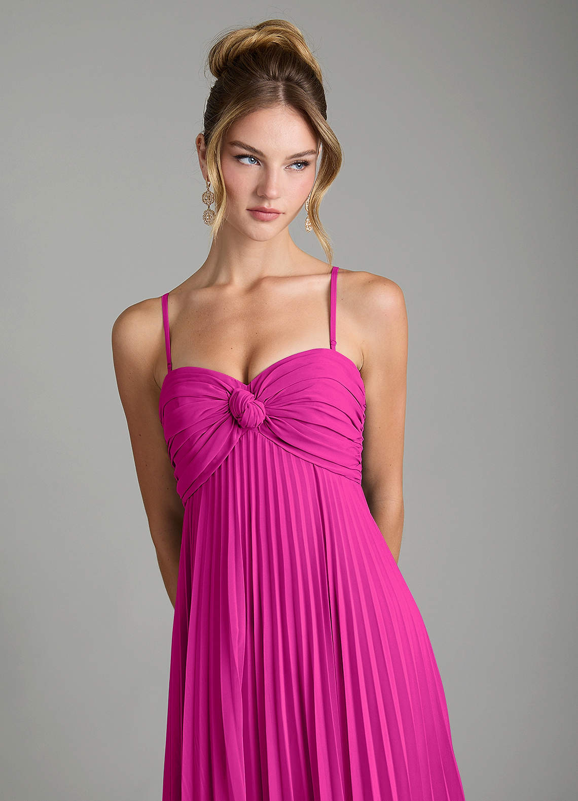 Tempest A-Line Sweetheart Chiffon Bridesmaid Dress in Fuchsia