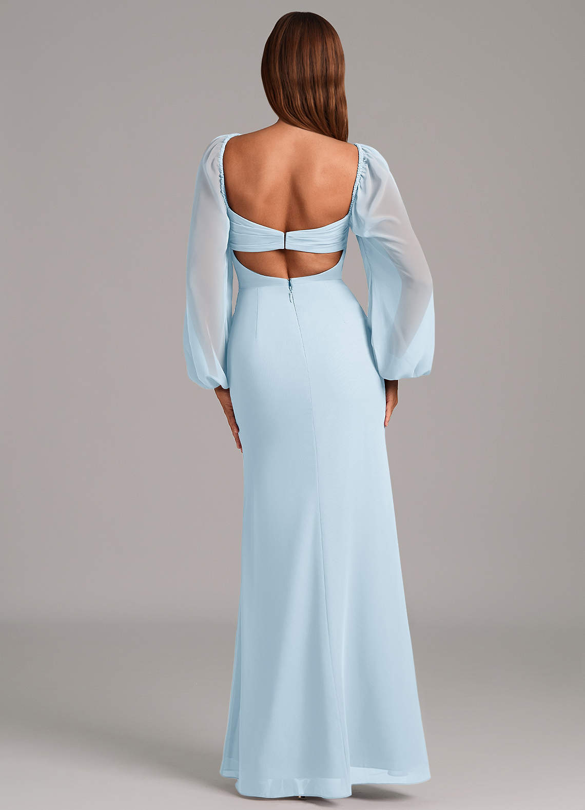 Brixley Mermaid Sweetheart Chiffon Bridesmaid Dress in Sky Blue