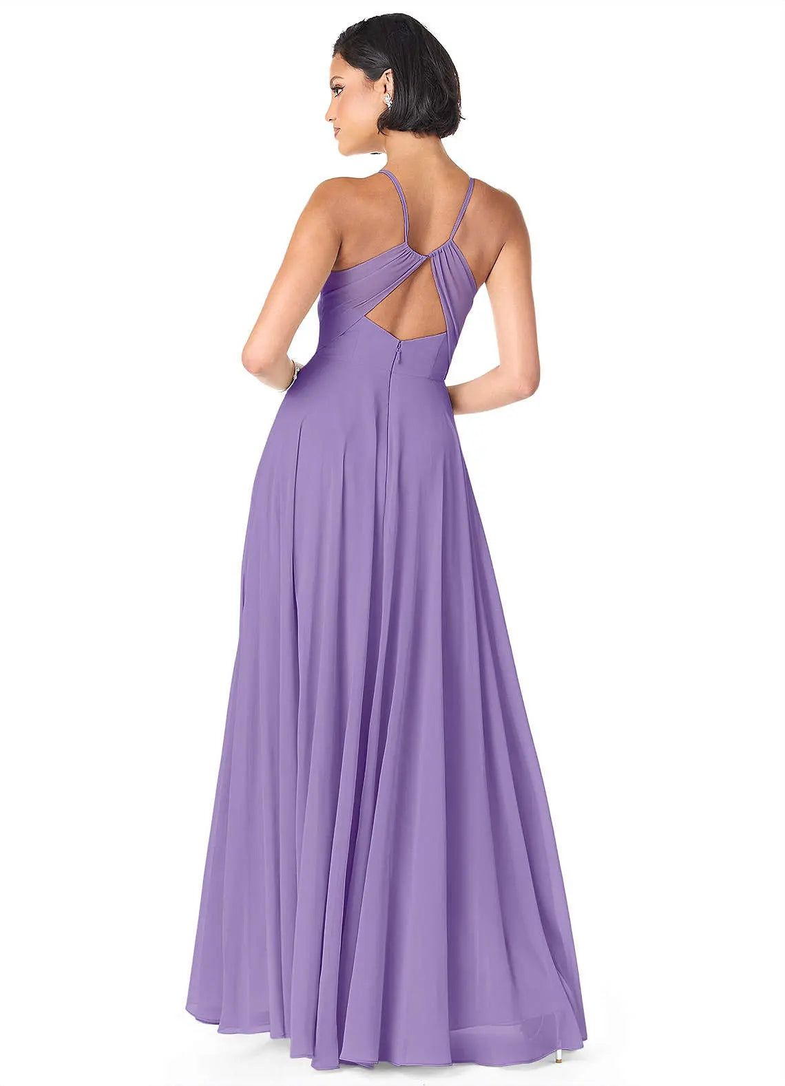 Avelina A-Line V-Neck Chiffon Bridesmaid Dress in Tahiti