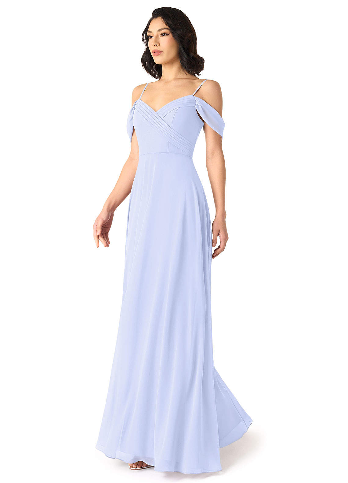 Tancie A-Line Off-the-Shoulder Chiffon Bridesmaid Dress in Lavender