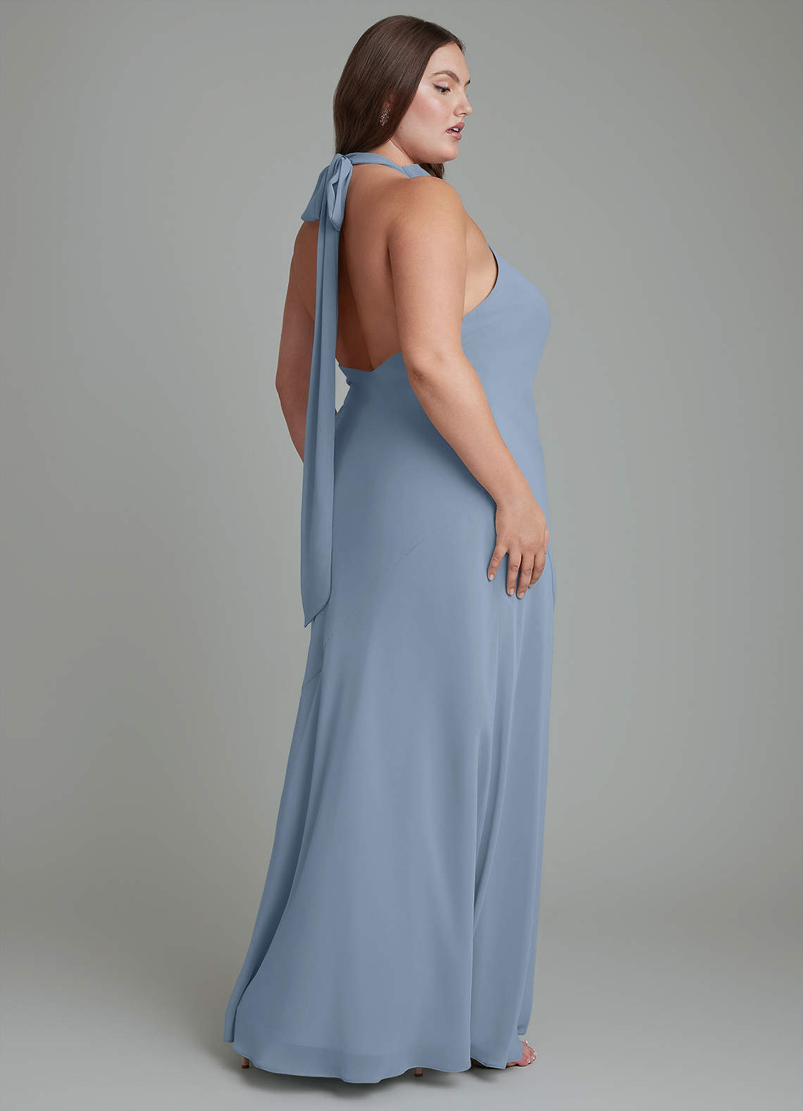 Velli Mermaid Halter Chiffon Bridesmaid Dress