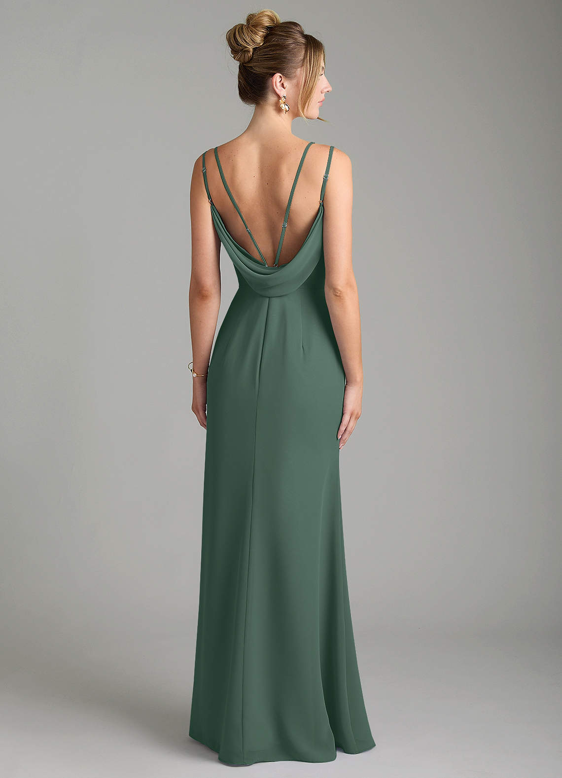 Egypt Sheath Sweetheart Chiffon Bridesmaid Dress in Sea Moss