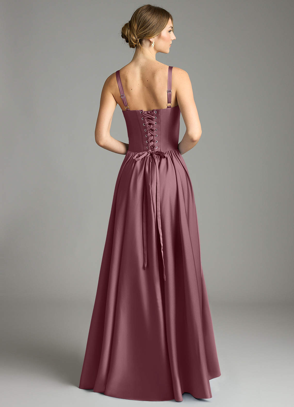 Evadina A-Line Sweetheart Stretch Satin Bridesmaid Dress in Amethyst