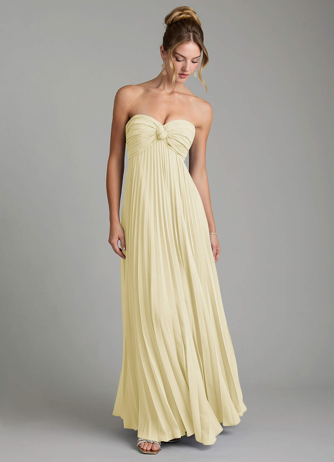 Tempest A-Line Sweetheart Chiffon Bridesmaid Dress in Lemon Sorbet