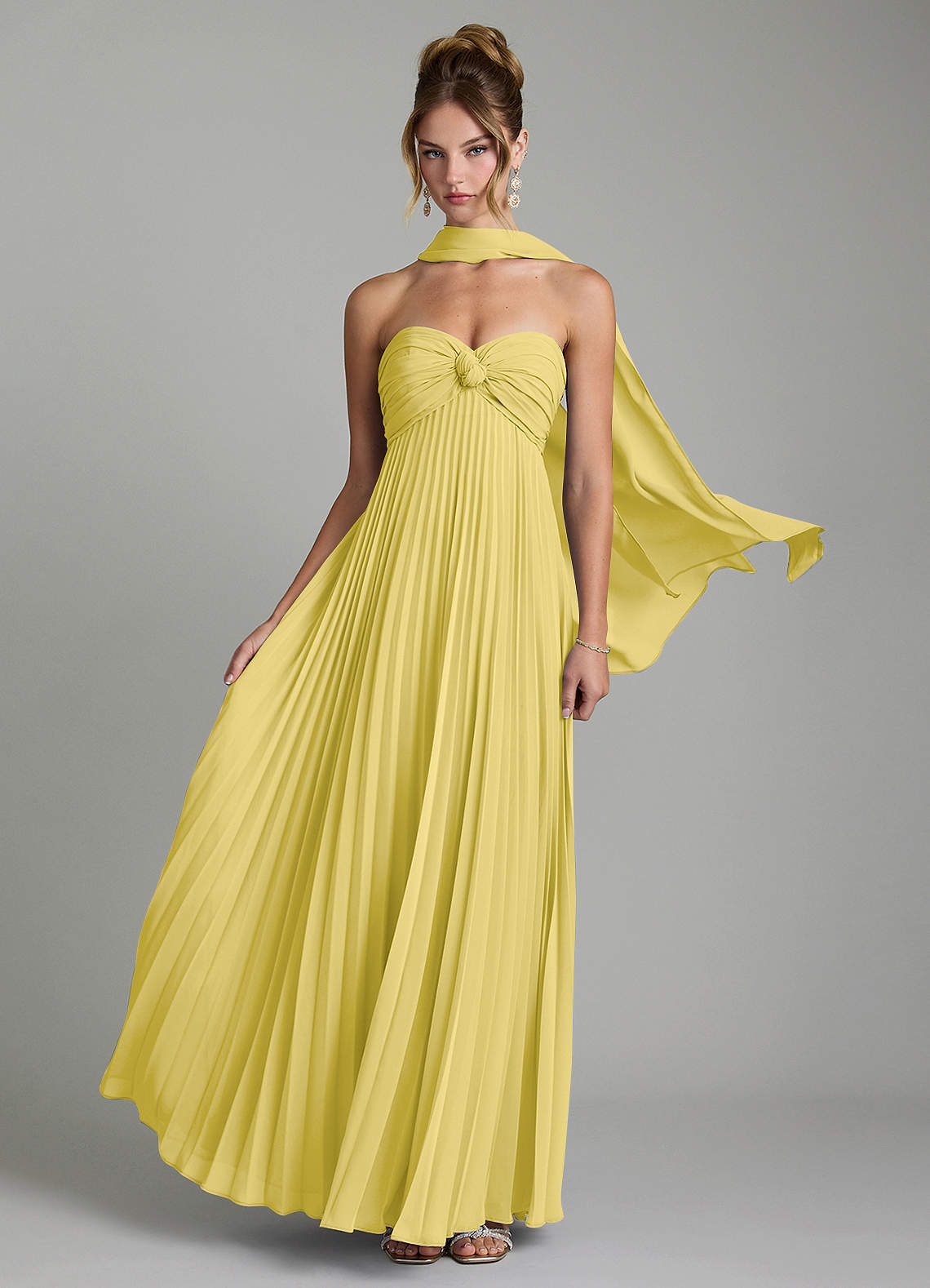 Tempest A-Line Sweetheart Chiffon Bridesmaid Dress in Canary