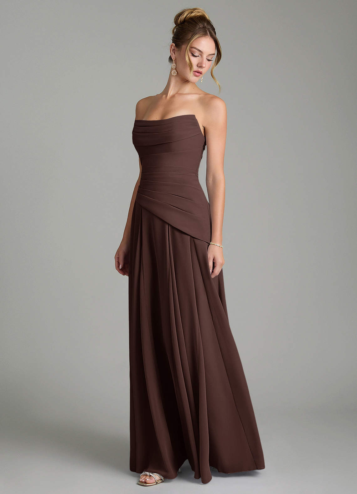 Gabriela A-Line Cowl-Neck Chiffon Bridesmaid Dress