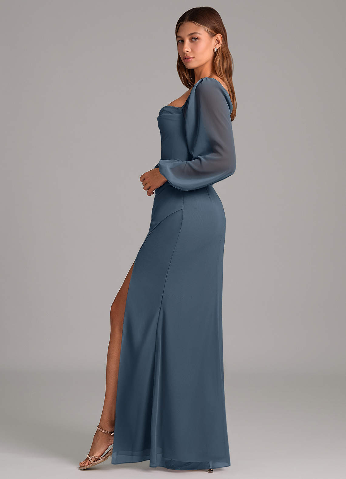 Brixley Mermaid Sweetheart Chiffon Bridesmaid Dress in Neptune