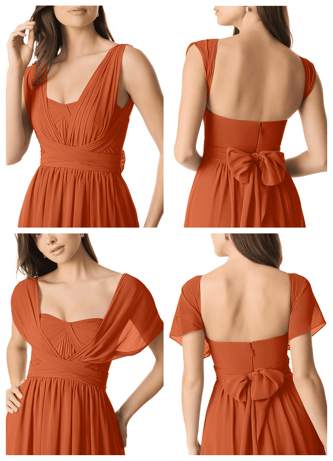 Olani A-Line V-Neck Chiffon Bridesmaid Dress