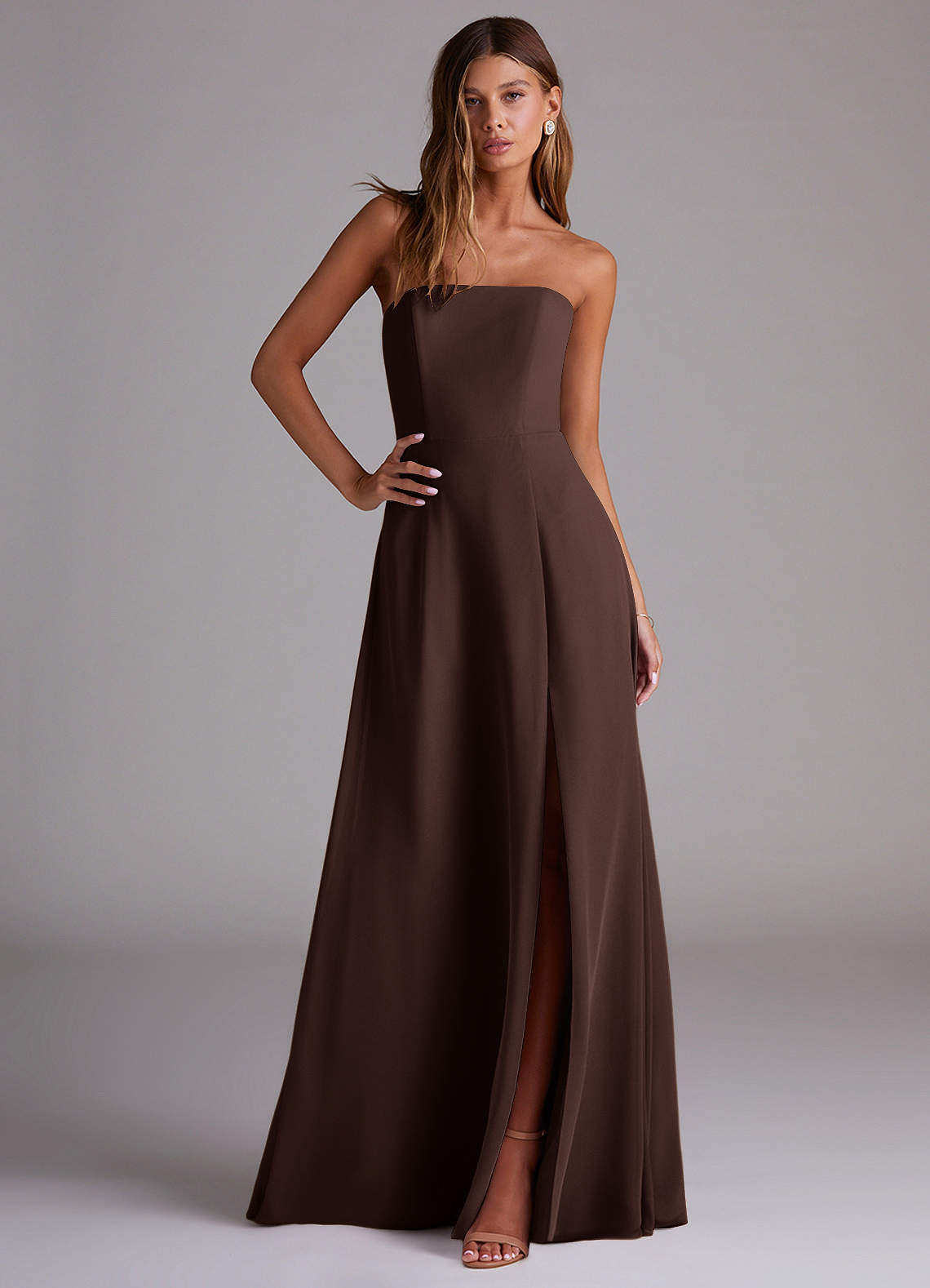 Wren A-Line Straight-Neck Chiffon Bridesmaid Dress
