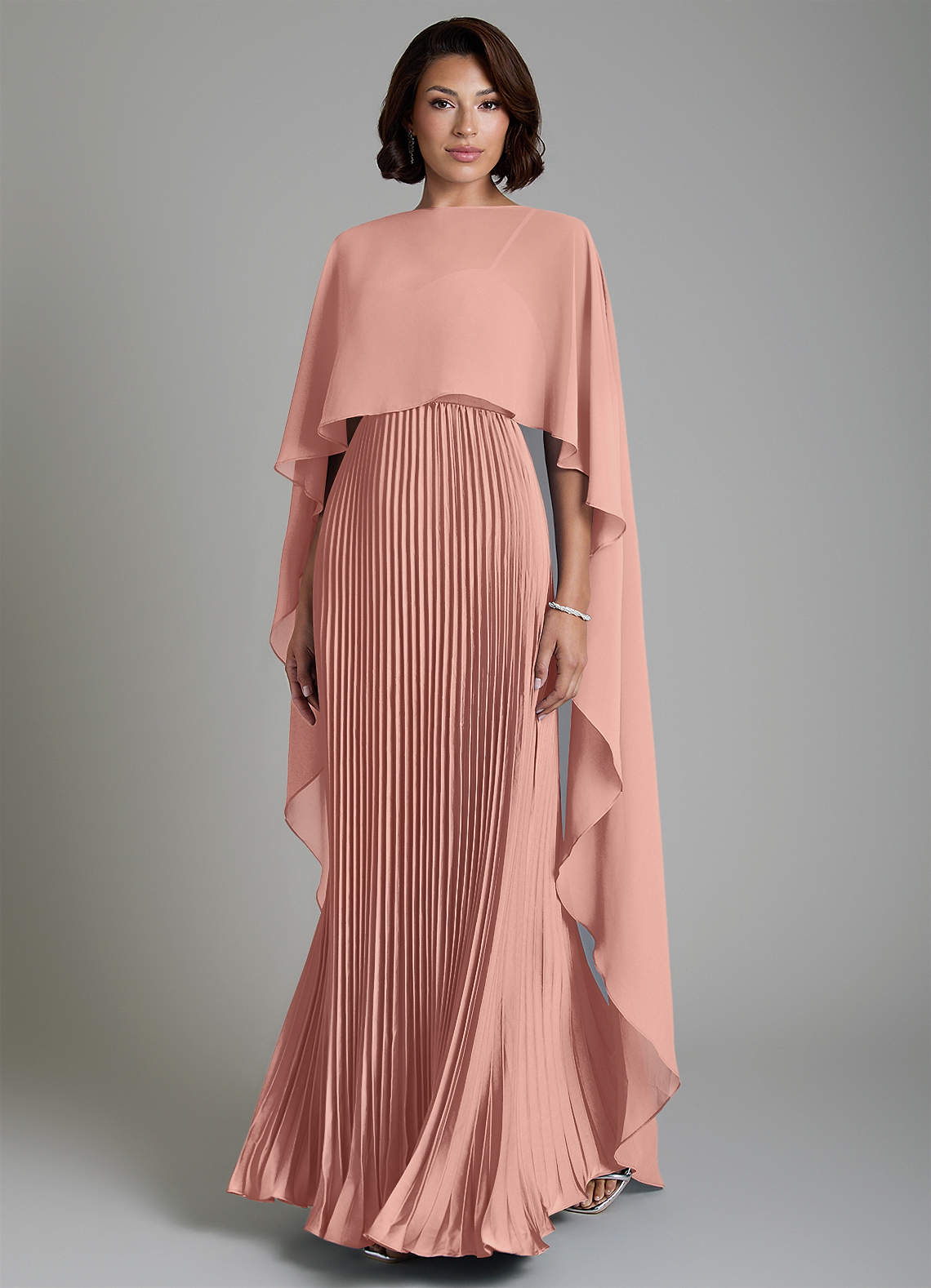 Micah A-Line Sweetheart Stretch Satin and Chiffon Bridesmaid Dress in Rosette