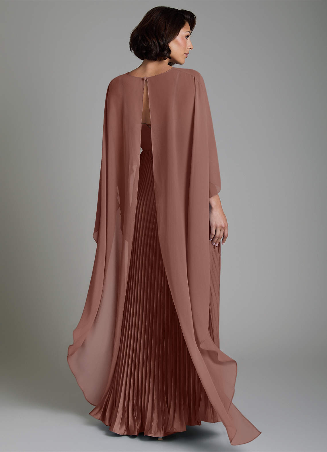 Micah A-Line Sweetheart Stretch Satin and Chiffon Bridesmaid Dress in Espresso