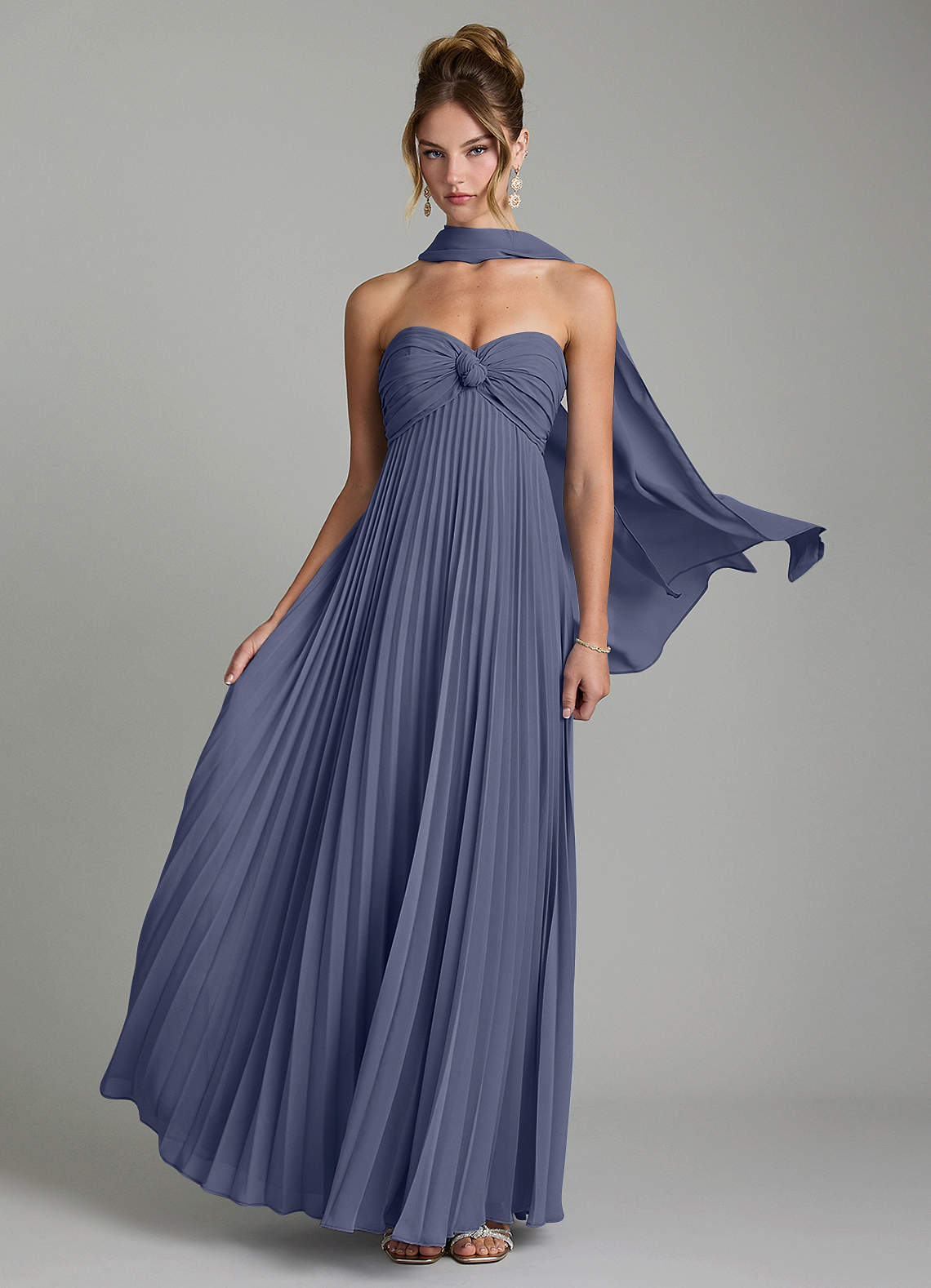 Tempest A-Line Sweetheart Chiffon Bridesmaid Dress in Stormy